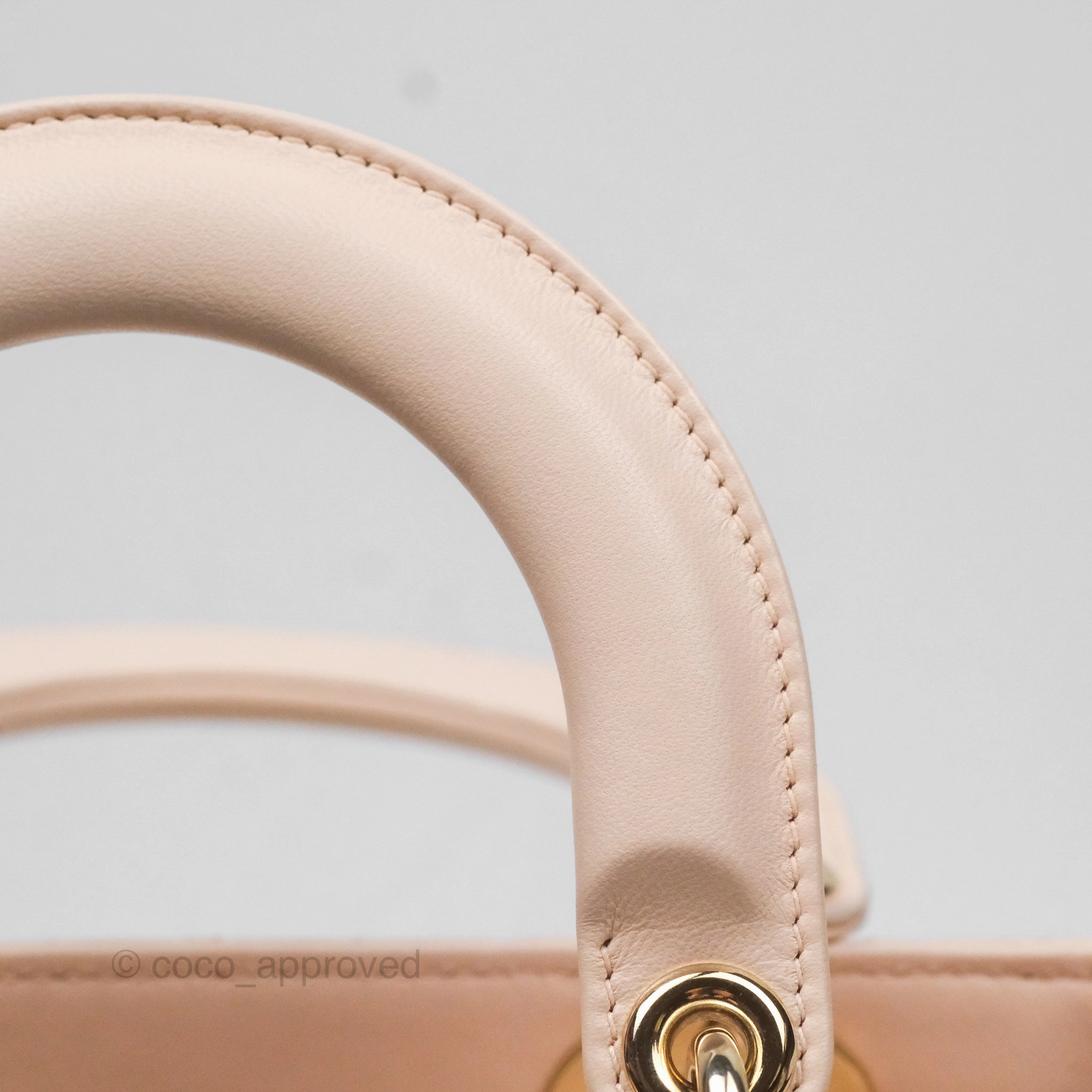 Christian Dior Lambskin My ABCDior Lady Dior Pink Gold Hardware