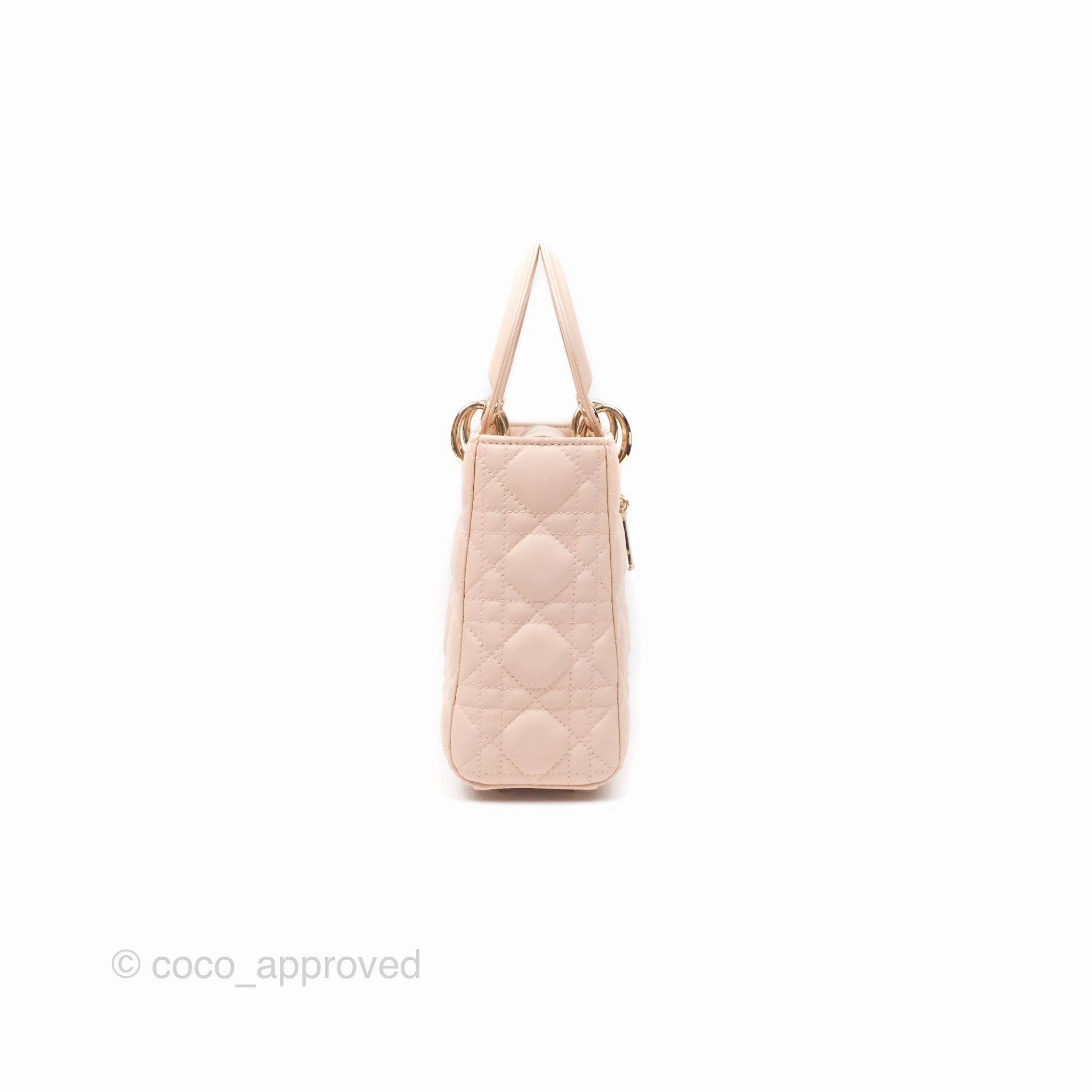 Christian Dior Lambskin My ABCDior Lady Dior Pink Gold Hardware