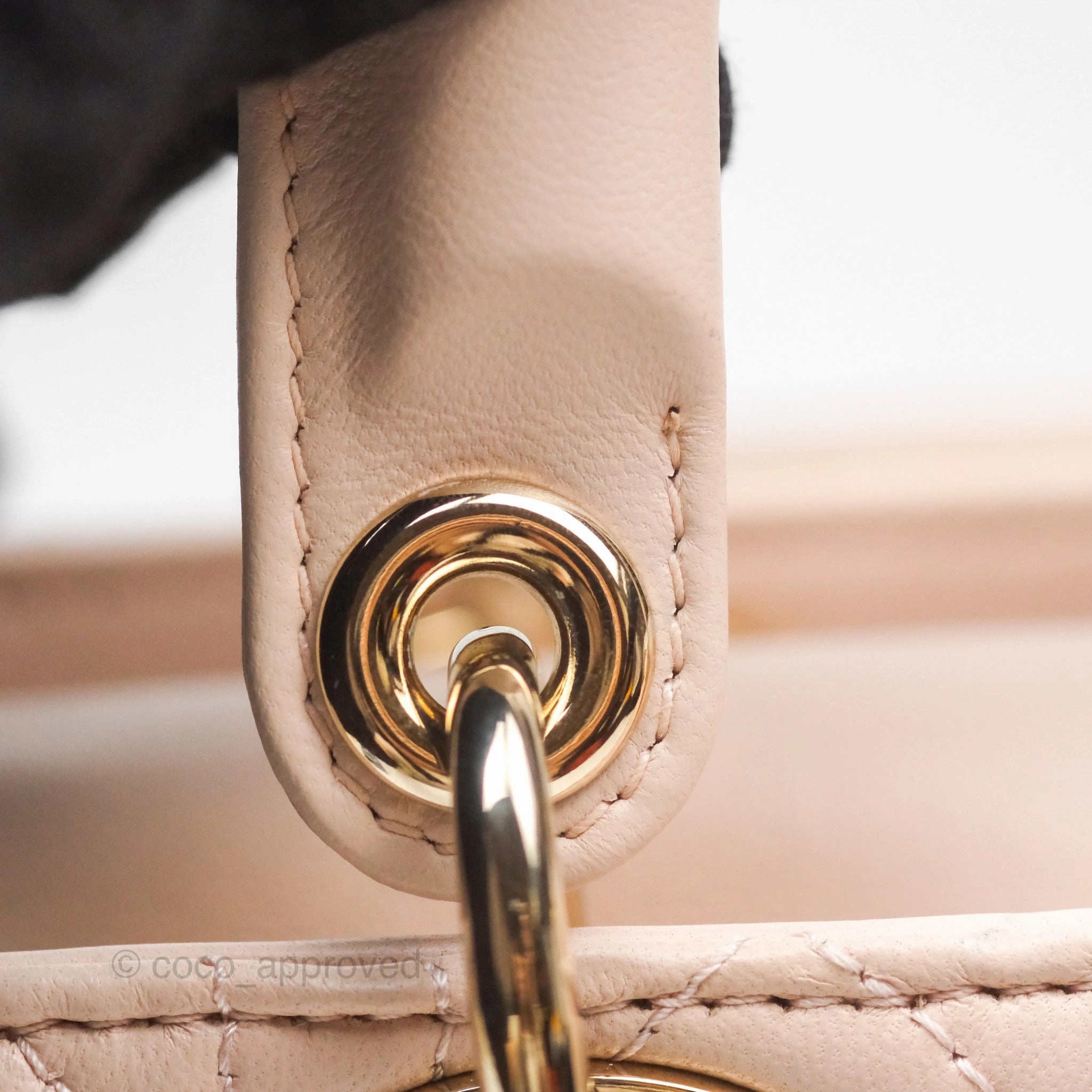 Christian Dior Lambskin My ABCDior Lady Dior Pink Gold Hardware