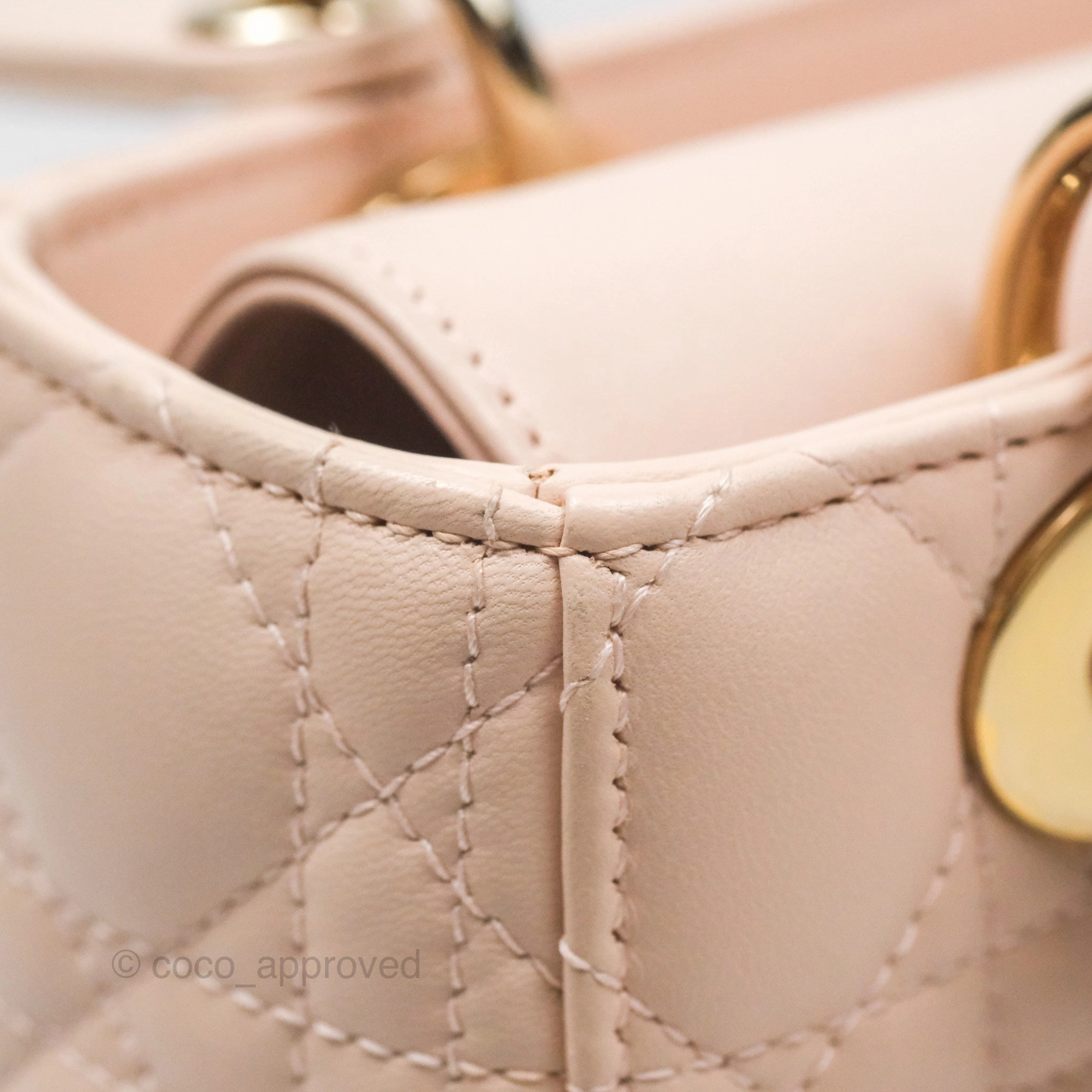 Christian Dior Lambskin My ABCDior Lady Dior Pink Gold Hardware