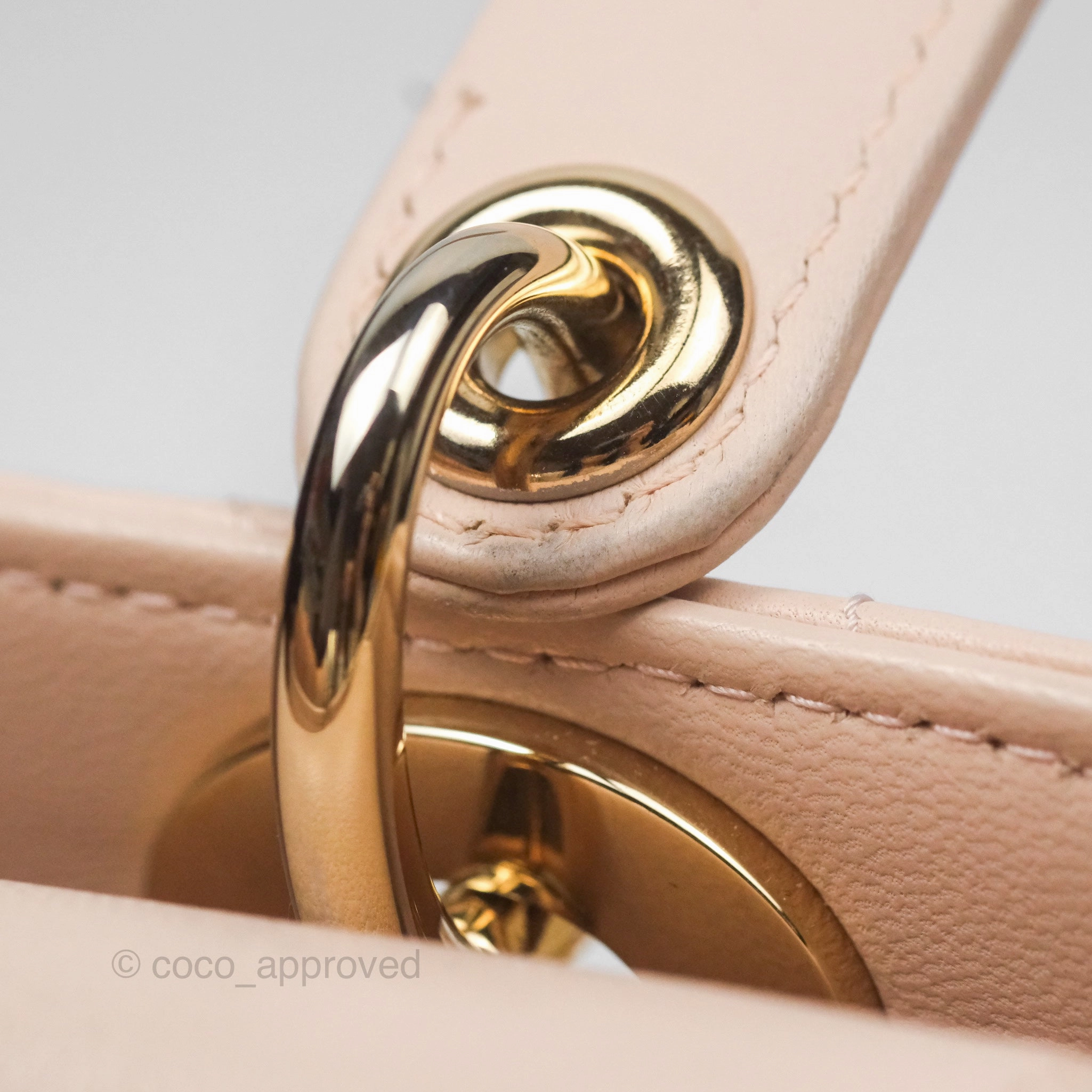 Christian Dior Lambskin My ABCDior Lady Dior Pink Gold Hardware