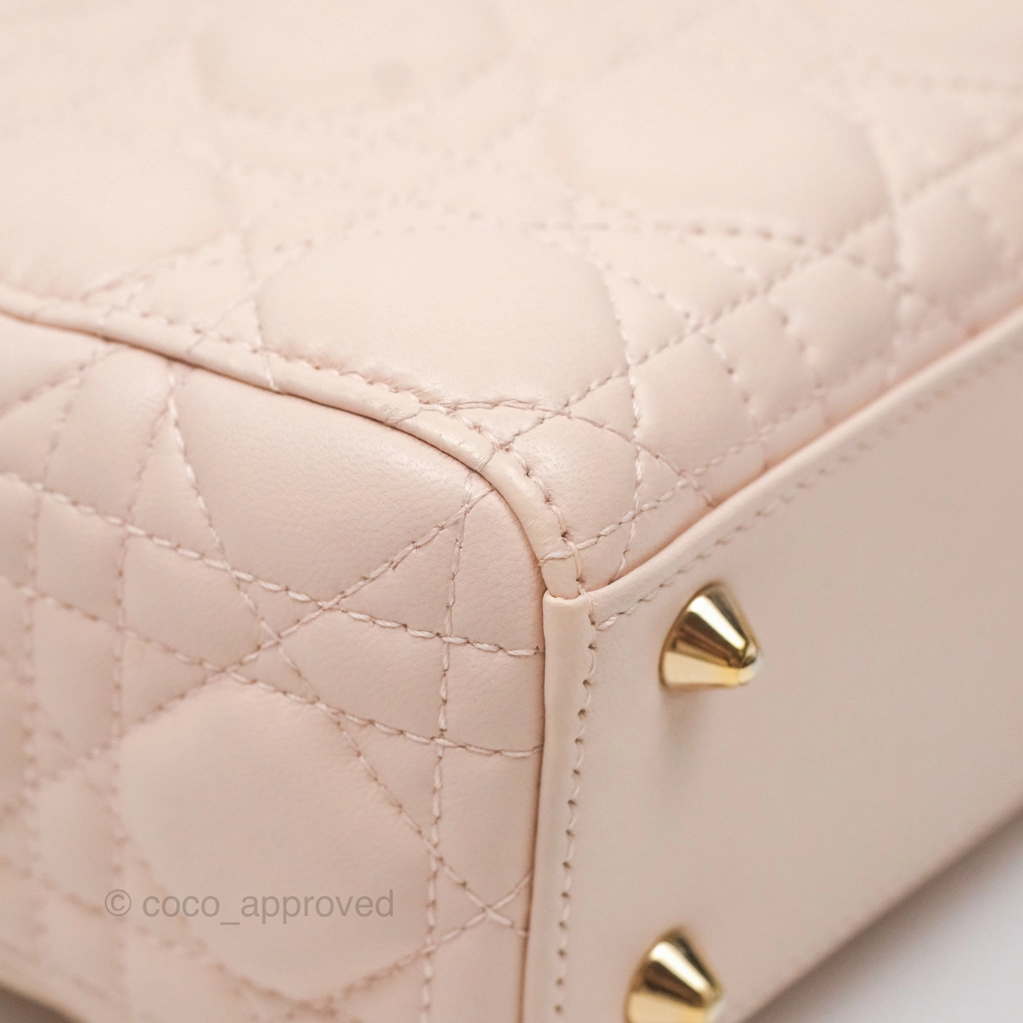 Christian Dior Lambskin My ABCDior Lady Dior Pink Gold Hardware