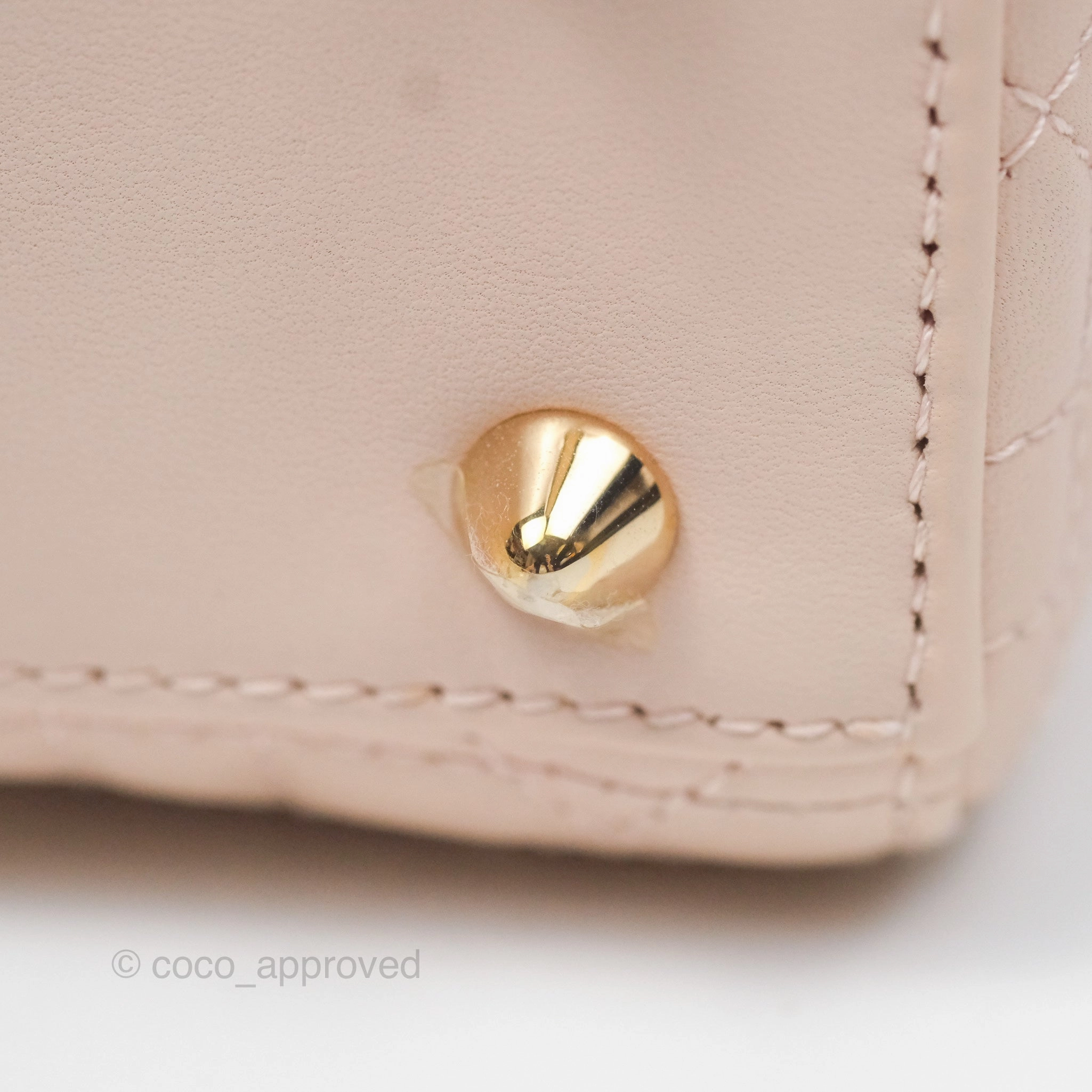 Christian Dior Lambskin My ABCDior Lady Dior Pink Gold Hardware