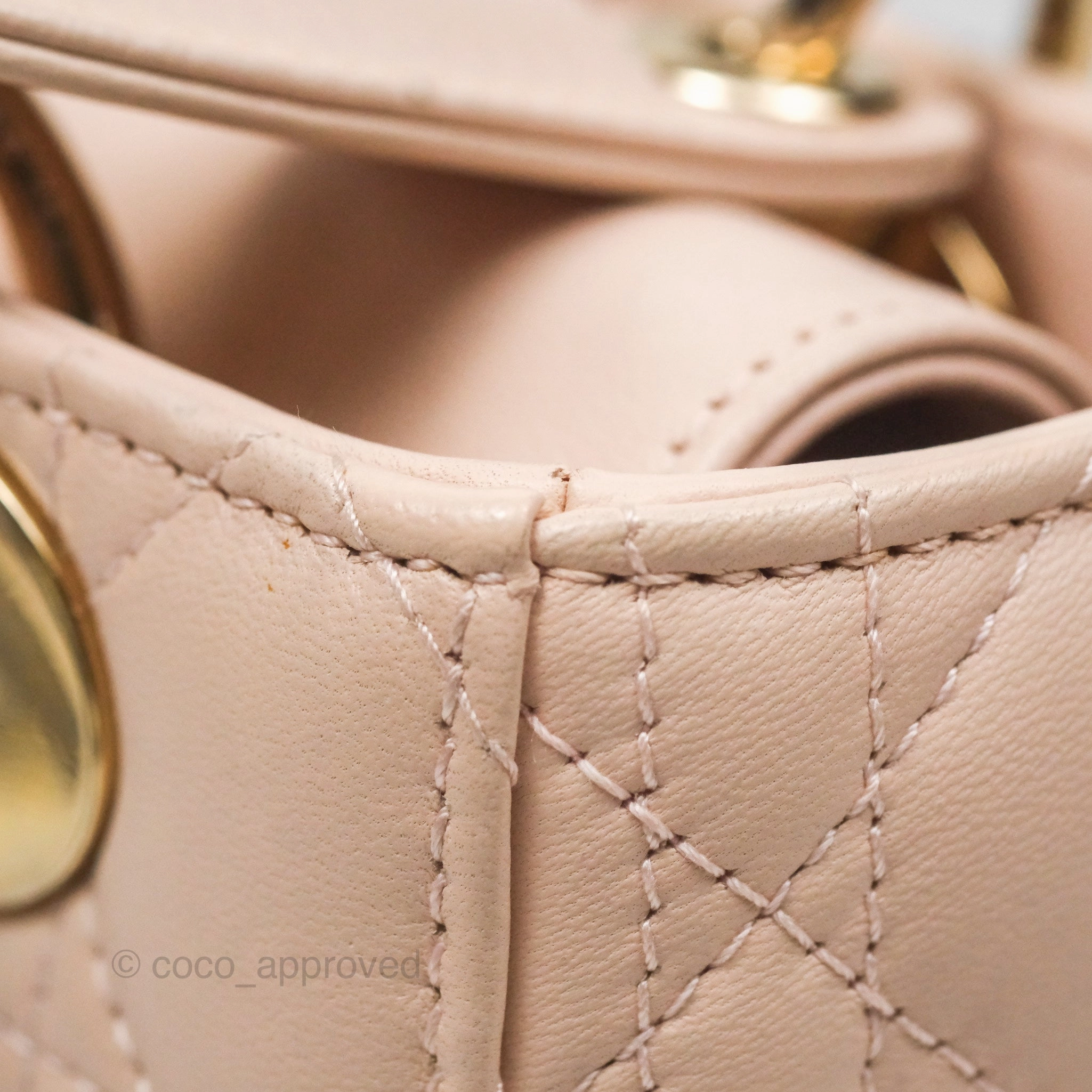 Christian Dior Lambskin My ABCDior Lady Dior Pink Gold Hardware