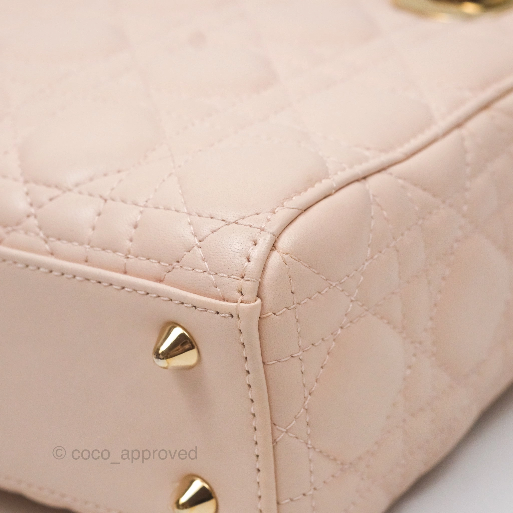 Christian Dior Lambskin My ABCDior Lady Dior Pink Gold Hardware