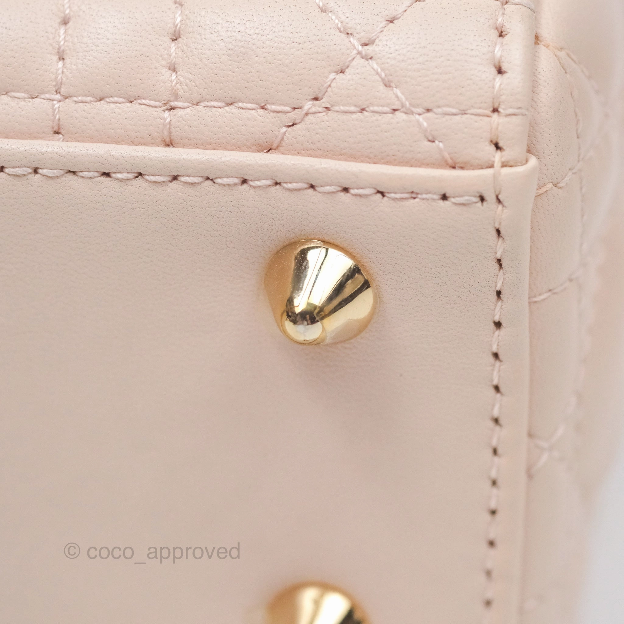 Christian Dior Lambskin My ABCDior Lady Dior Pink Gold Hardware
