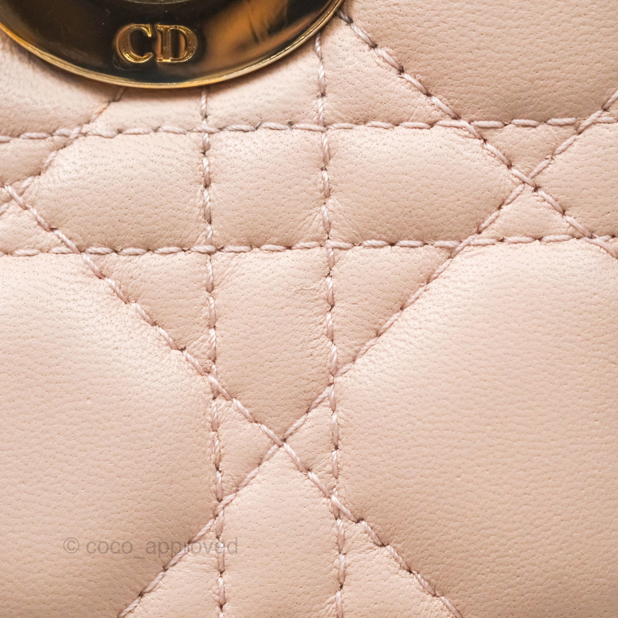 Christian Dior Lambskin My ABCDior Lady Dior Pink Gold Hardware