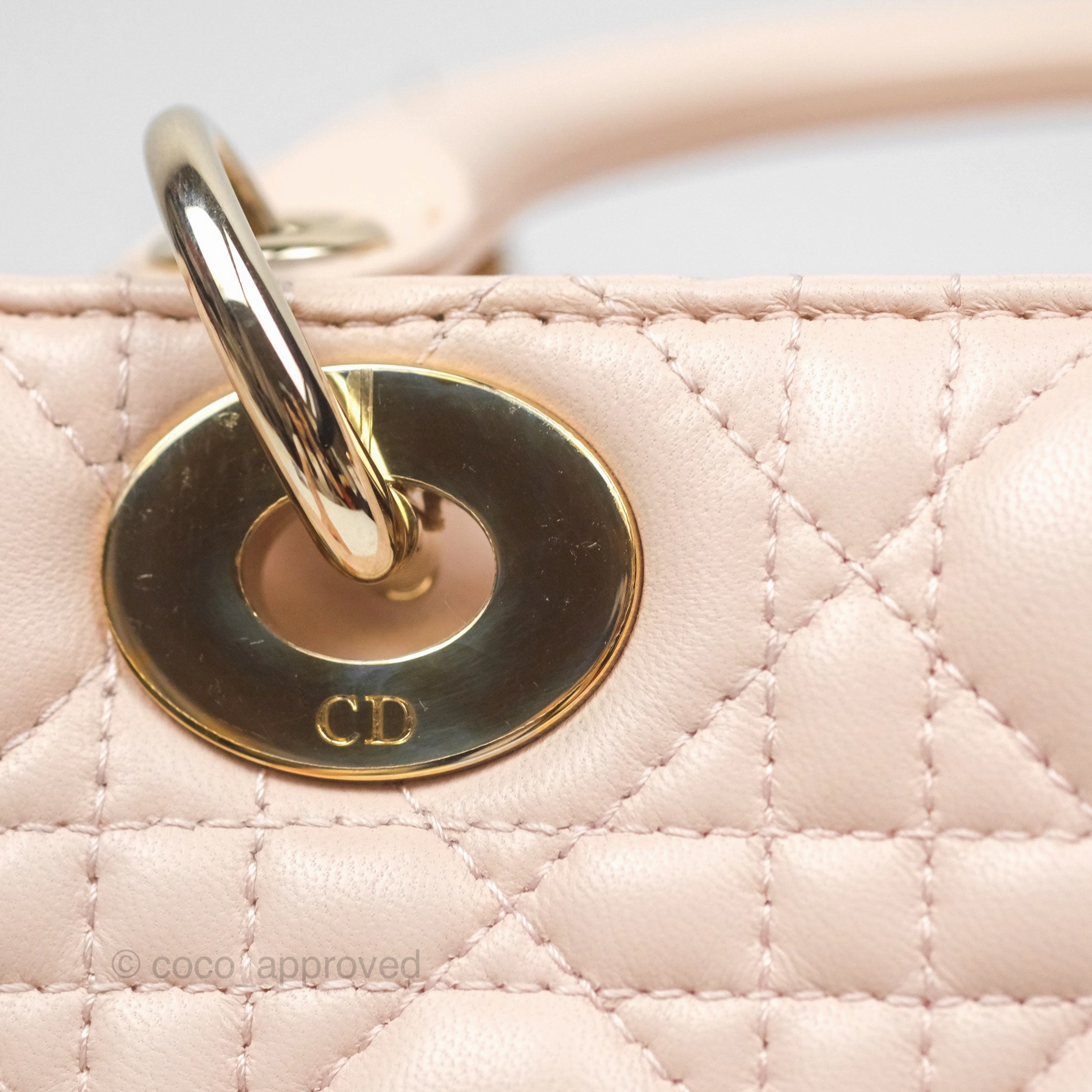 Christian Dior Lambskin My ABCDior Lady Dior Pink Gold Hardware