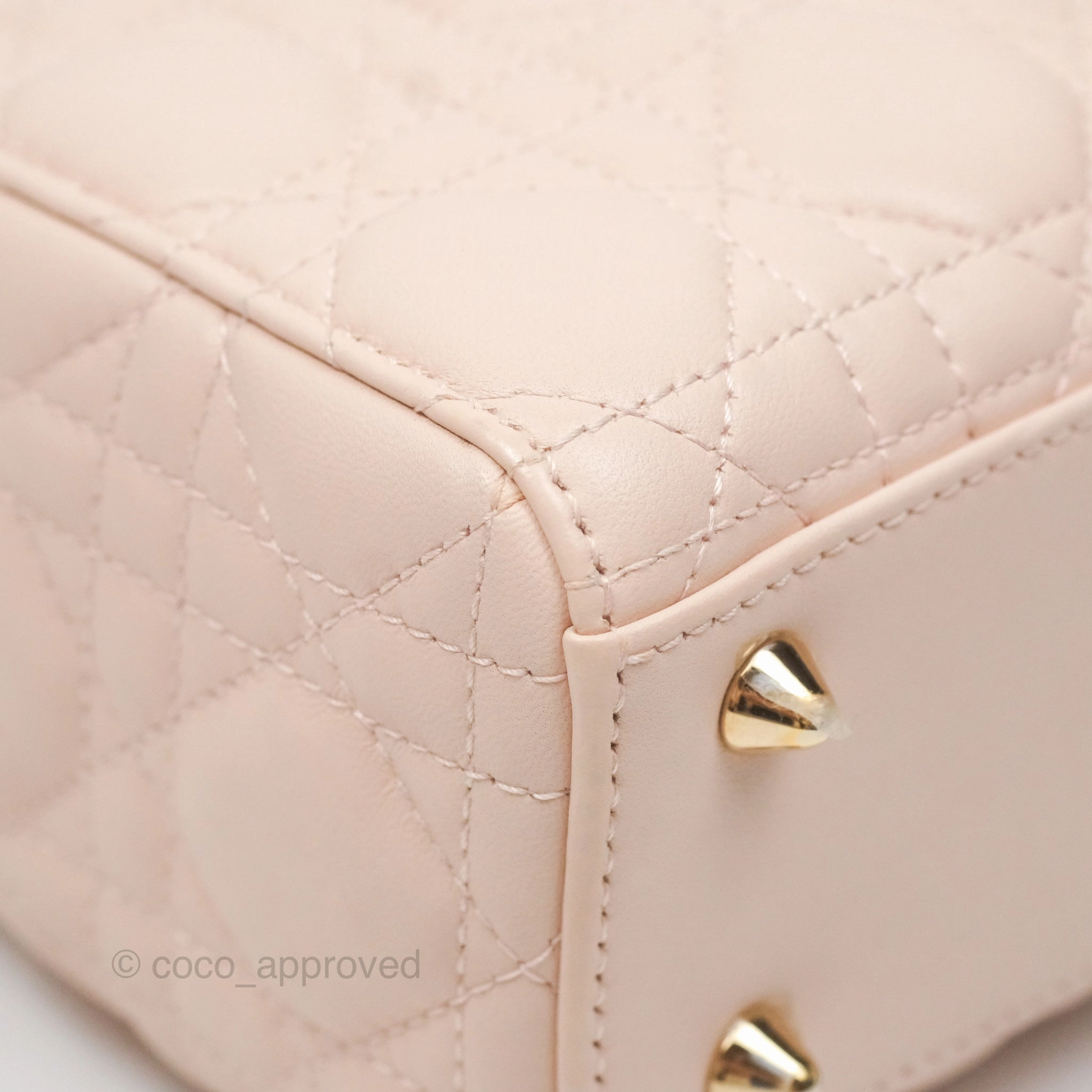 Christian Dior Lambskin My ABCDior Lady Dior Pink Gold Hardware