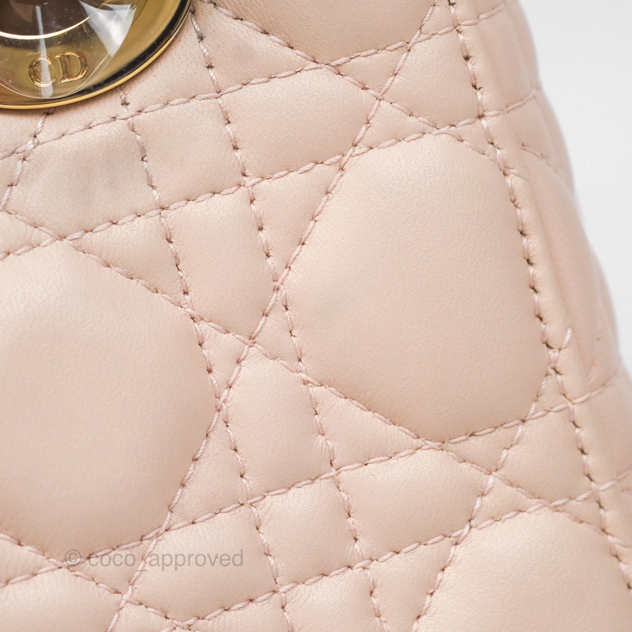 Christian Dior Lambskin My ABCDior Lady Dior Pink Gold Hardware