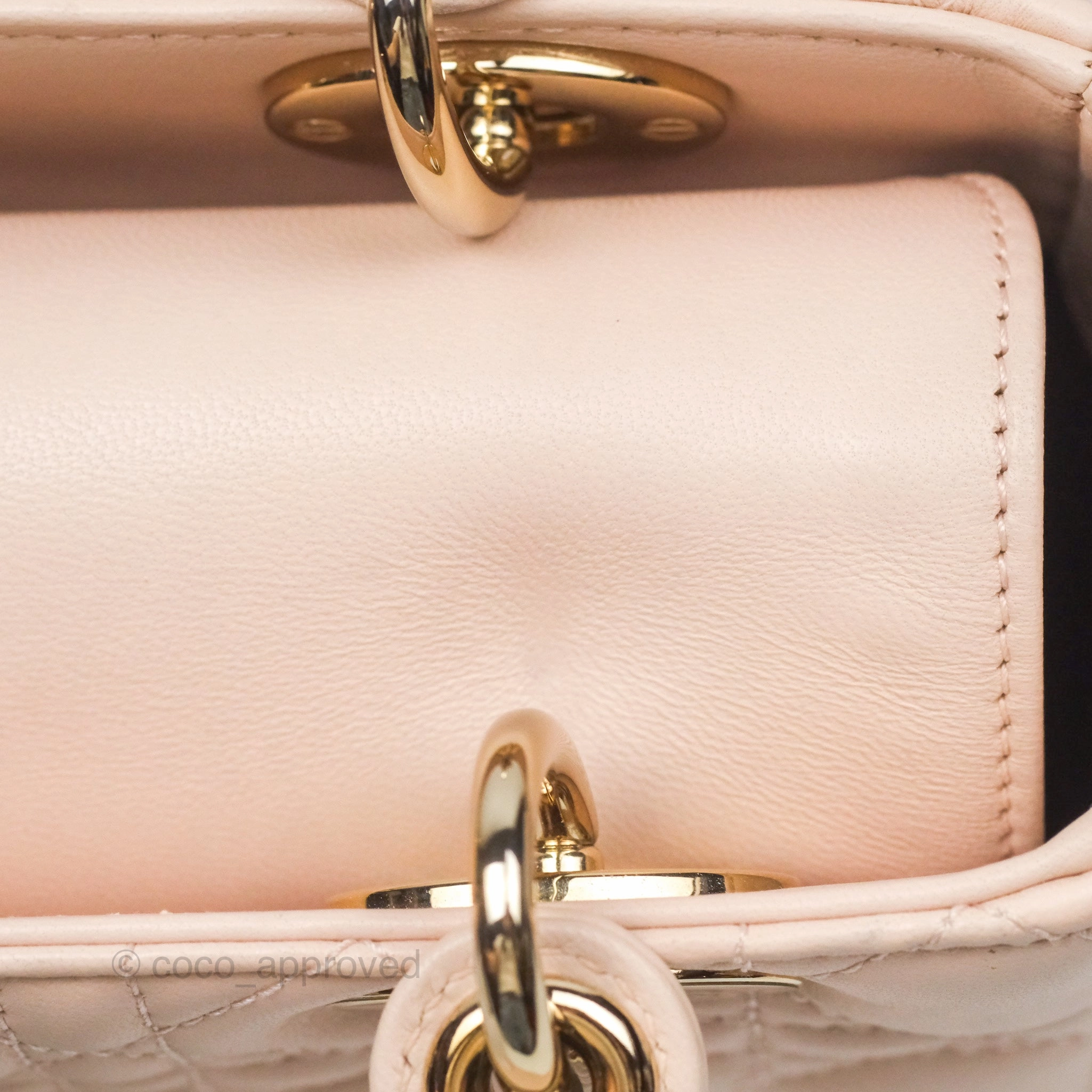 Christian Dior Lambskin My ABCDior Lady Dior Pink Gold Hardware