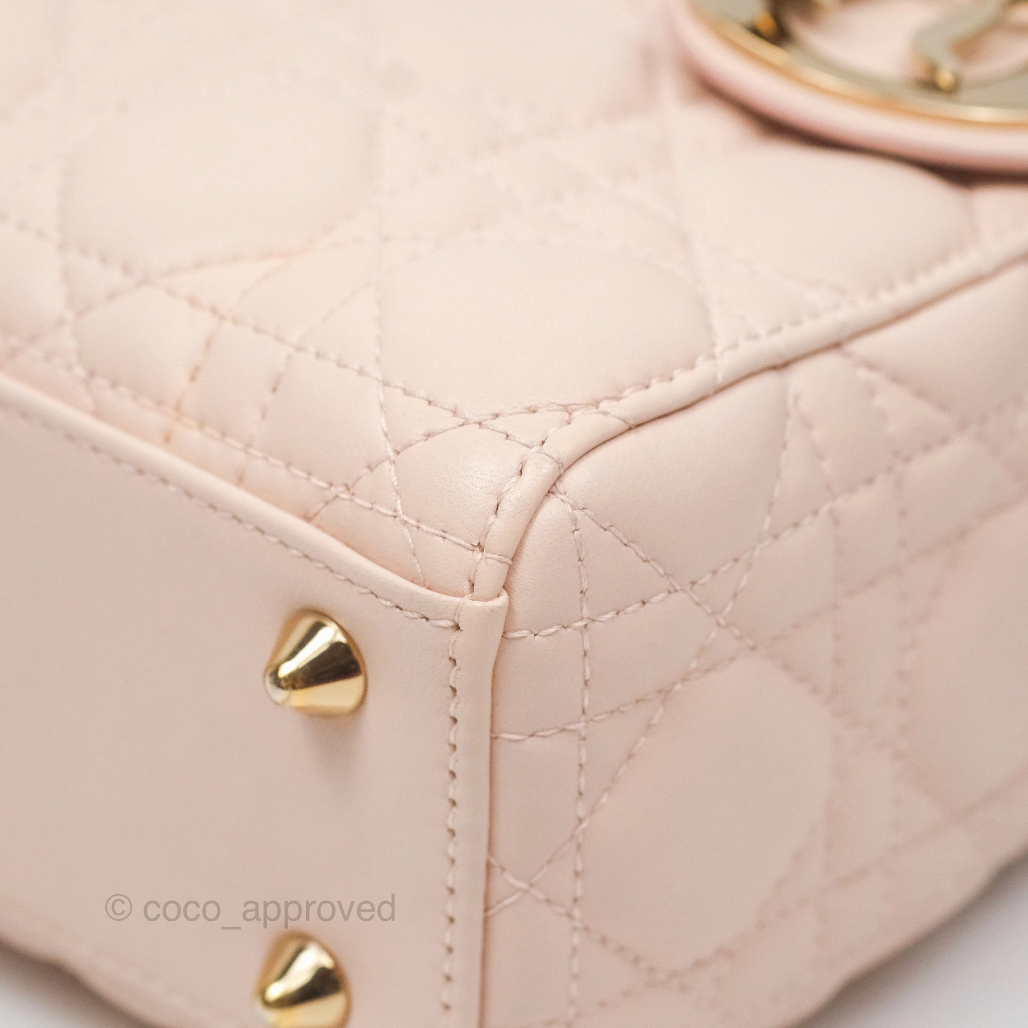 Christian Dior Lambskin My ABCDior Lady Dior Pink Gold Hardware