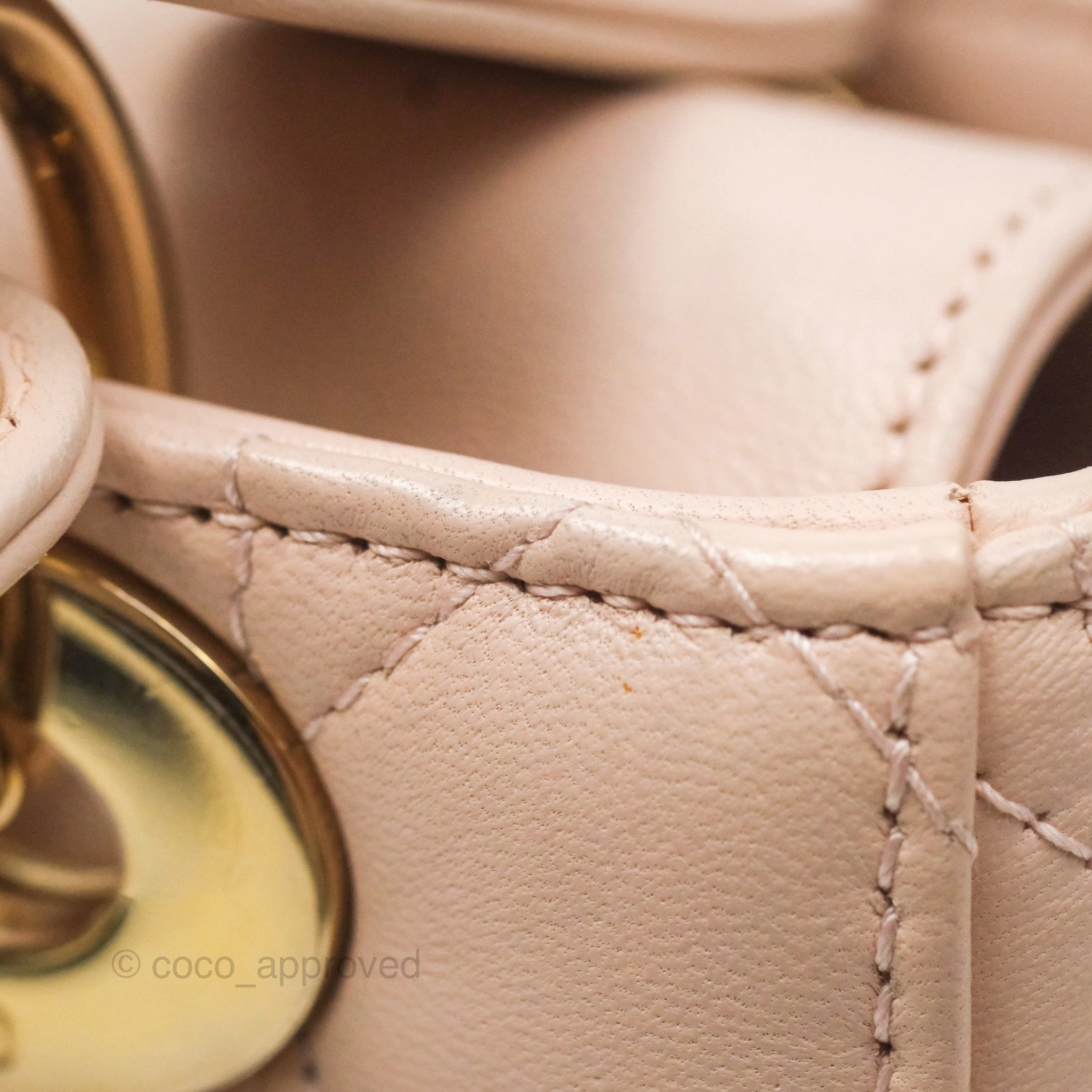 Christian Dior Lambskin My ABCDior Lady Dior Pink Gold Hardware
