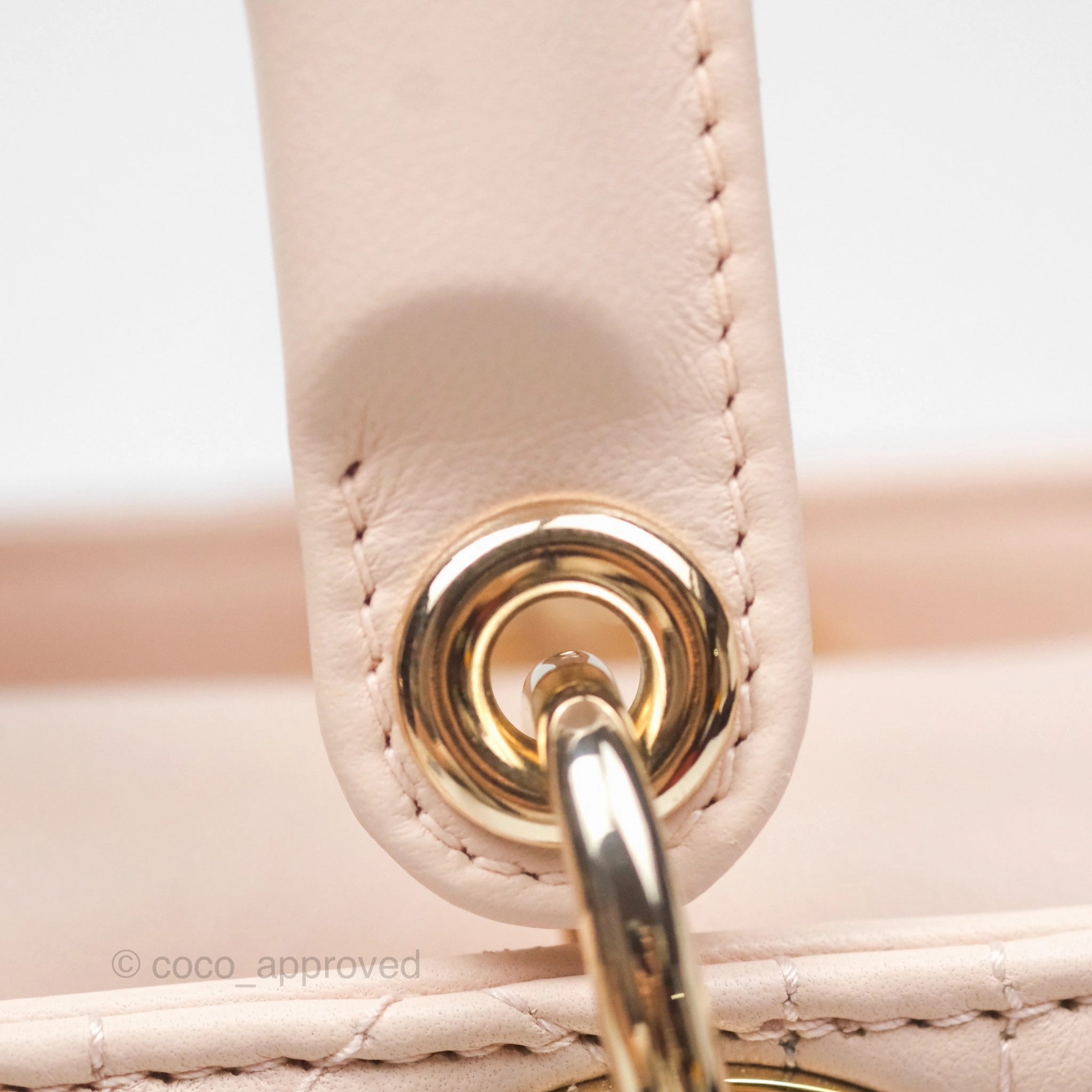 Christian Dior Lambskin My ABCDior Lady Dior Pink Gold Hardware
