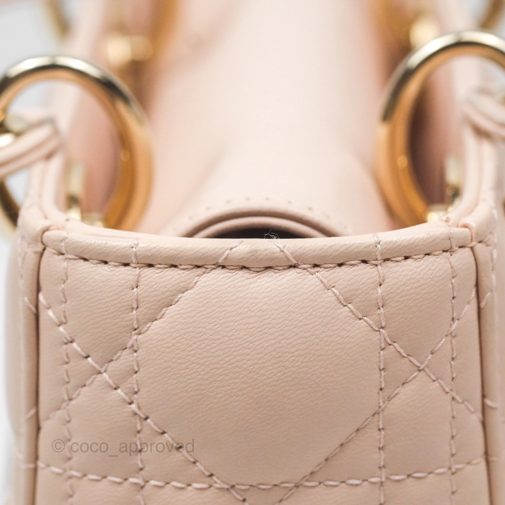 Christian Dior Lambskin My ABCDior Lady Dior Pink Gold Hardware