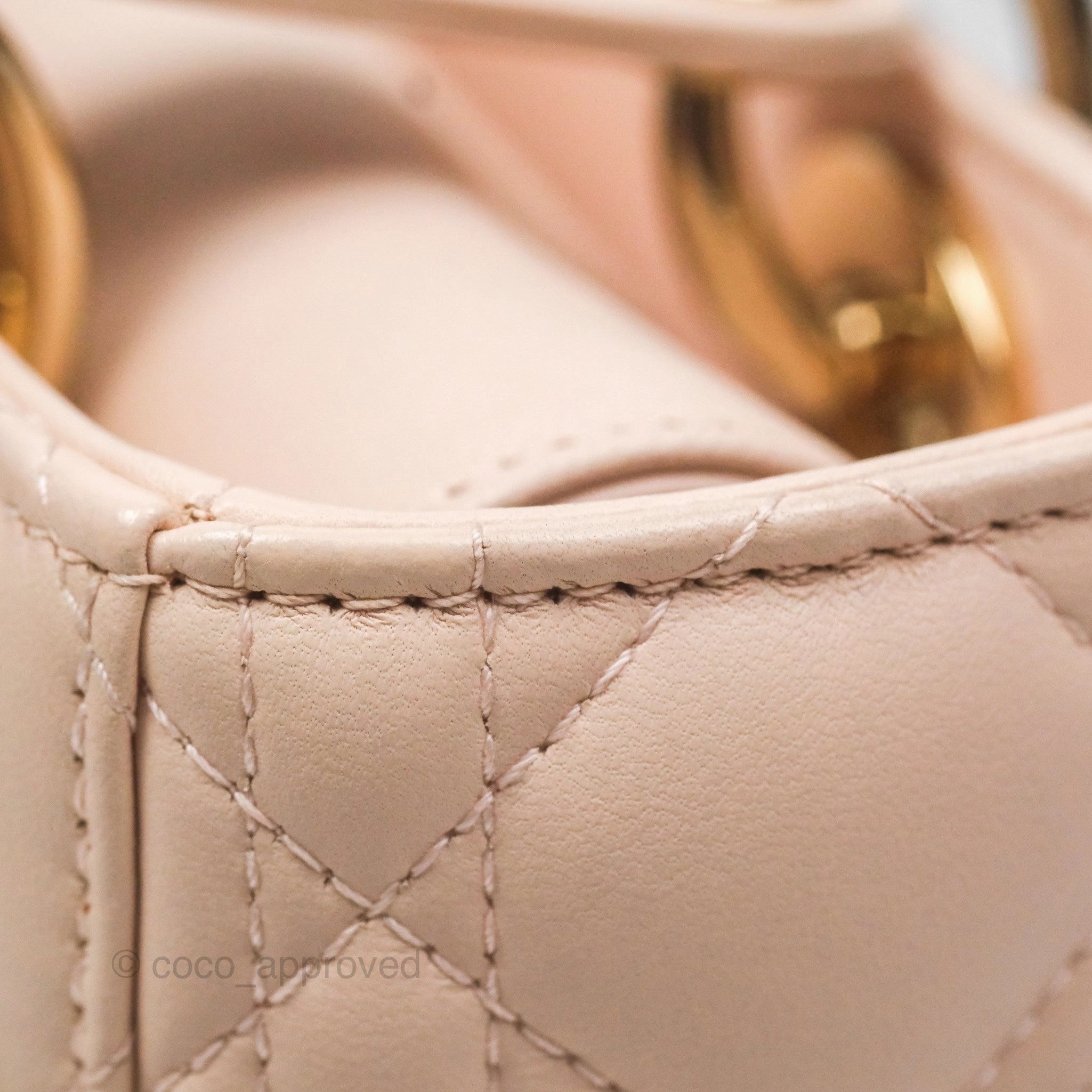 Christian Dior Lambskin My ABCDior Lady Dior Pink Gold Hardware