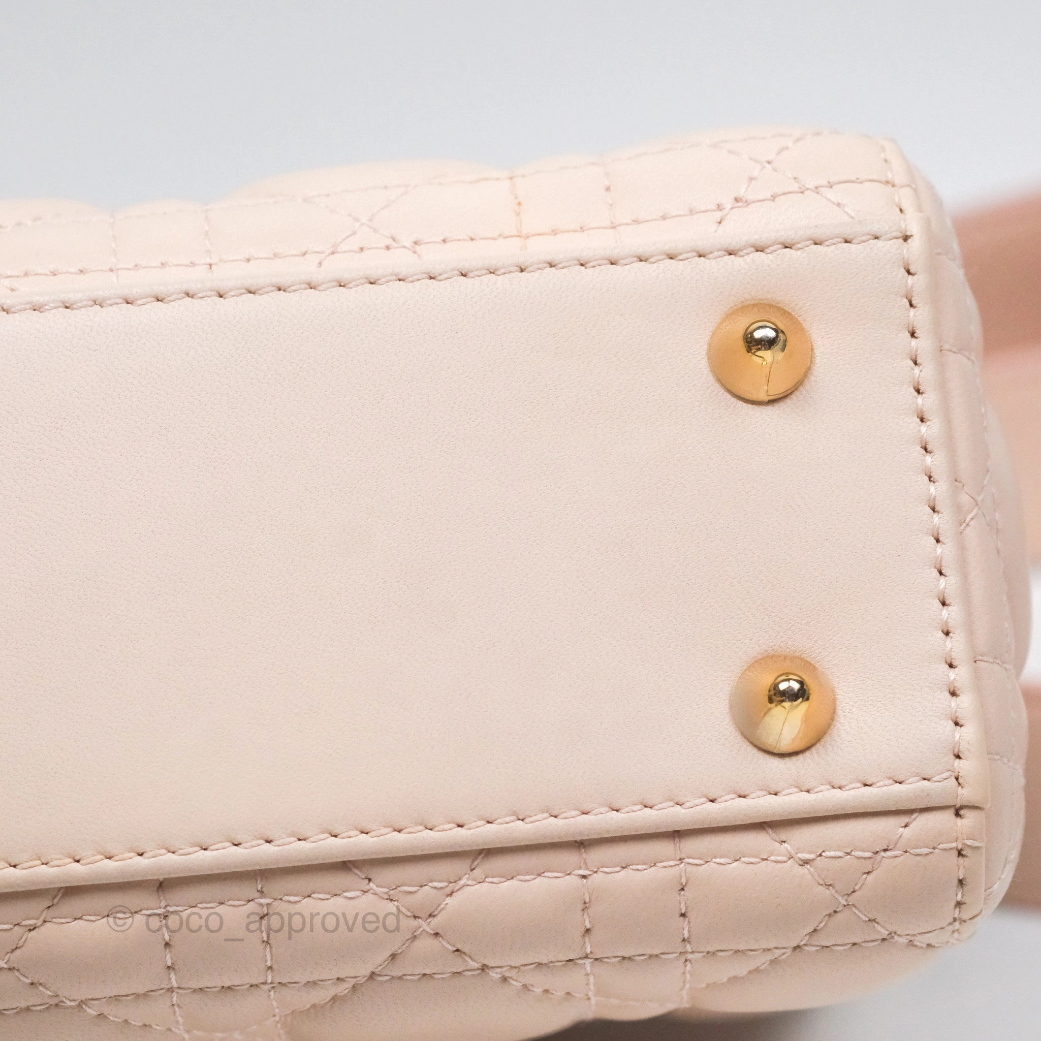 Christian Dior Lambskin My ABCDior Lady Dior Pink Gold Hardware