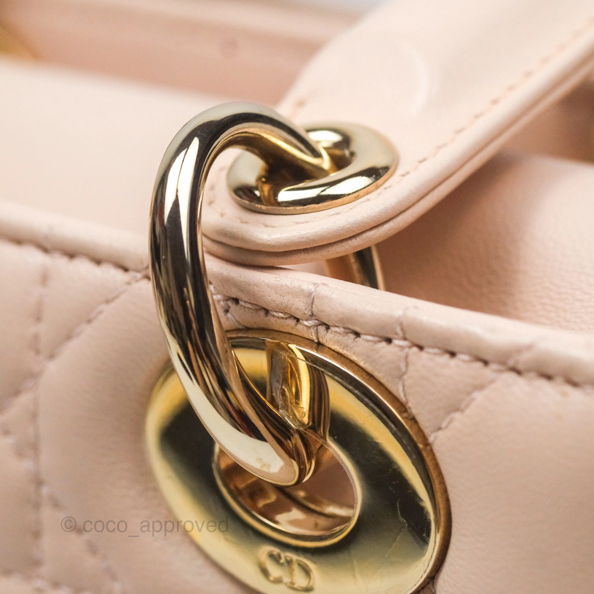 Christian Dior Lambskin My ABCDior Lady Dior Pink Gold Hardware