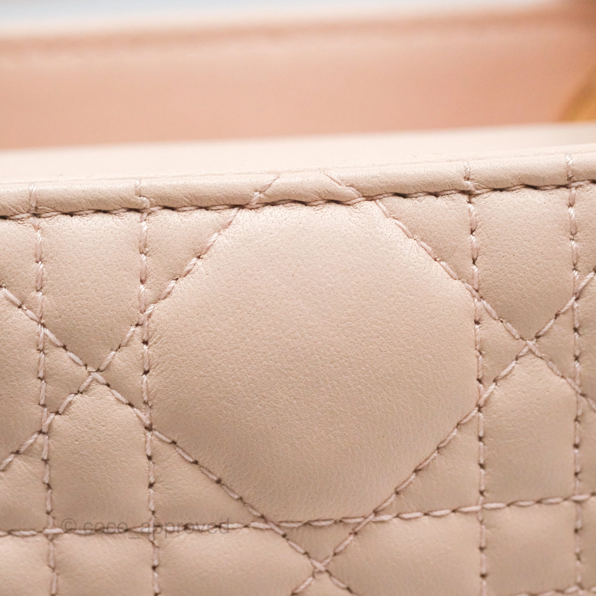 Christian Dior Lambskin My ABCDior Lady Dior Pink Gold Hardware