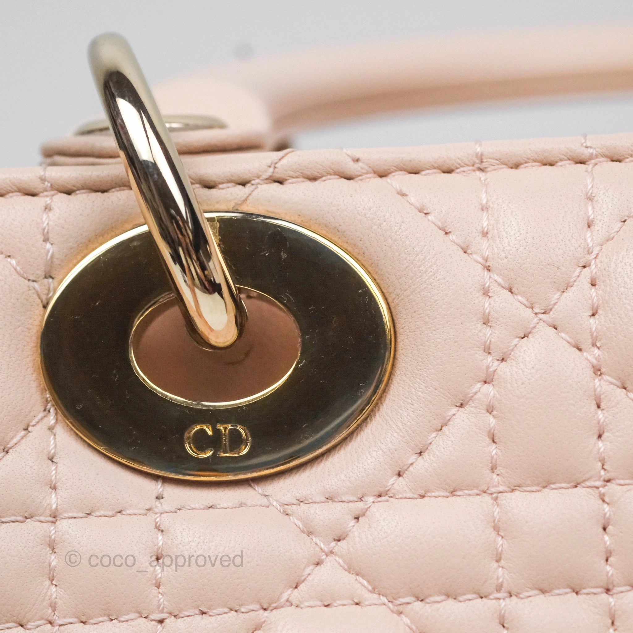 Christian Dior Lambskin My ABCDior Lady Dior Pink Gold Hardware