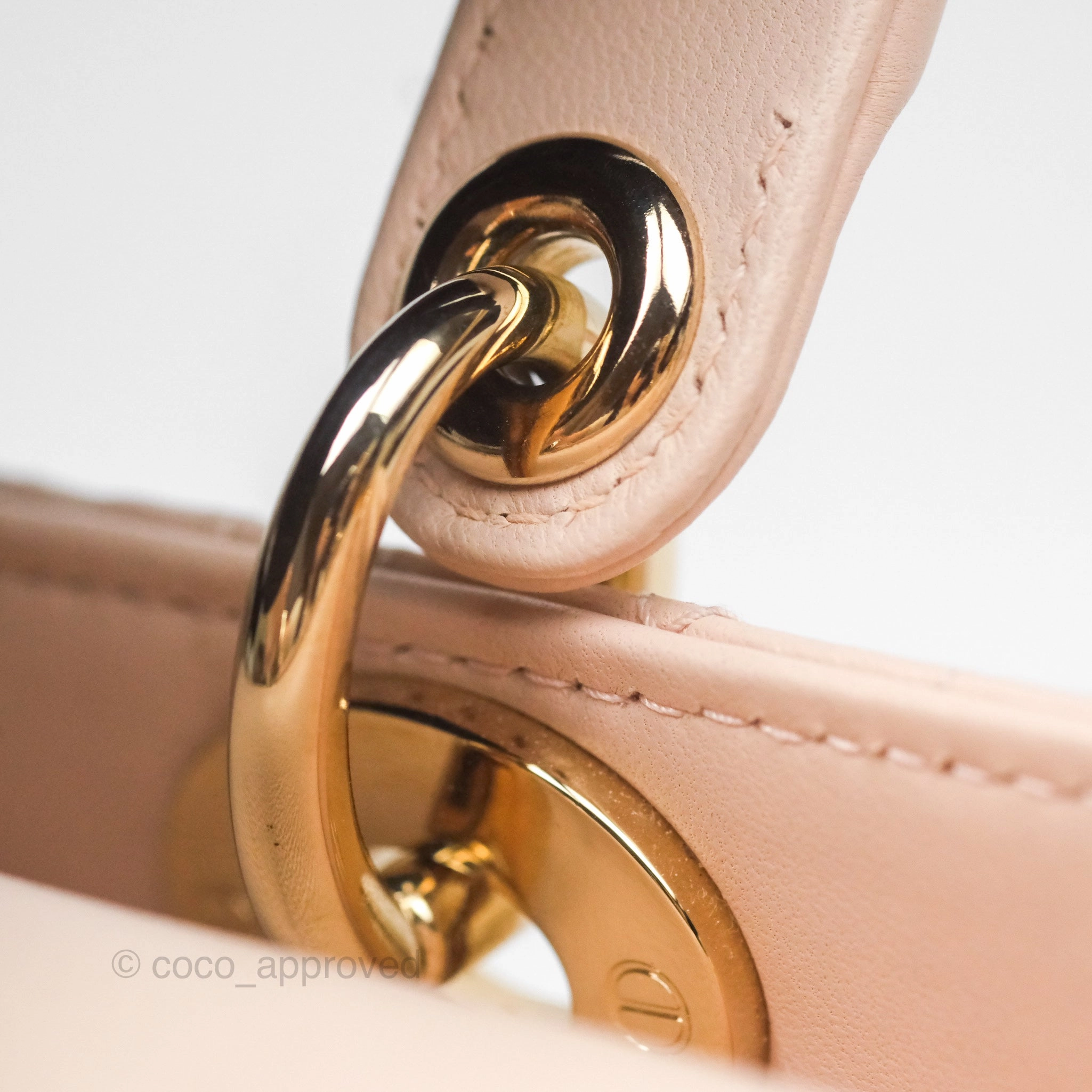 Christian Dior Lambskin My ABCDior Lady Dior Pink Gold Hardware