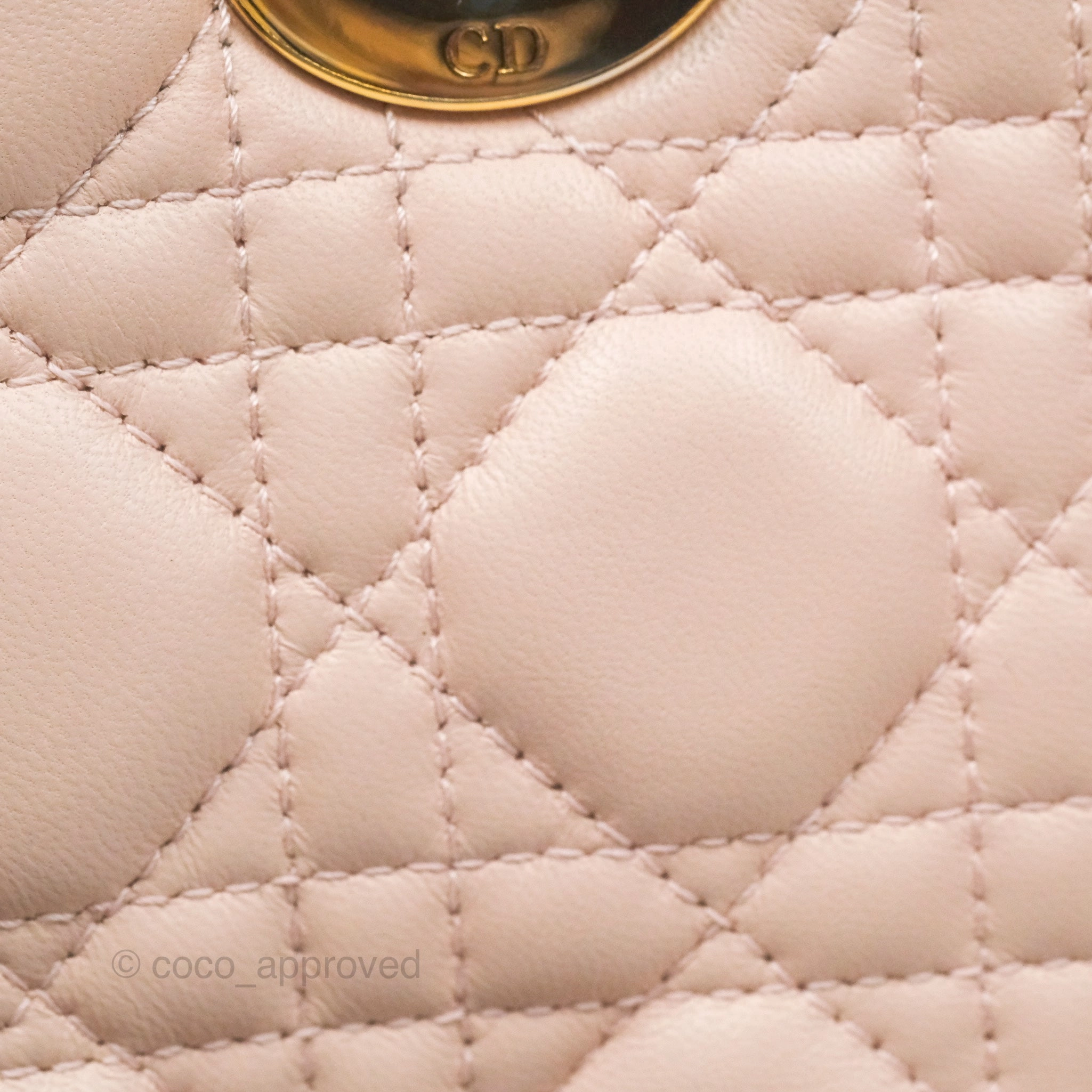 Christian Dior Lambskin My ABCDior Lady Dior Pink Gold Hardware