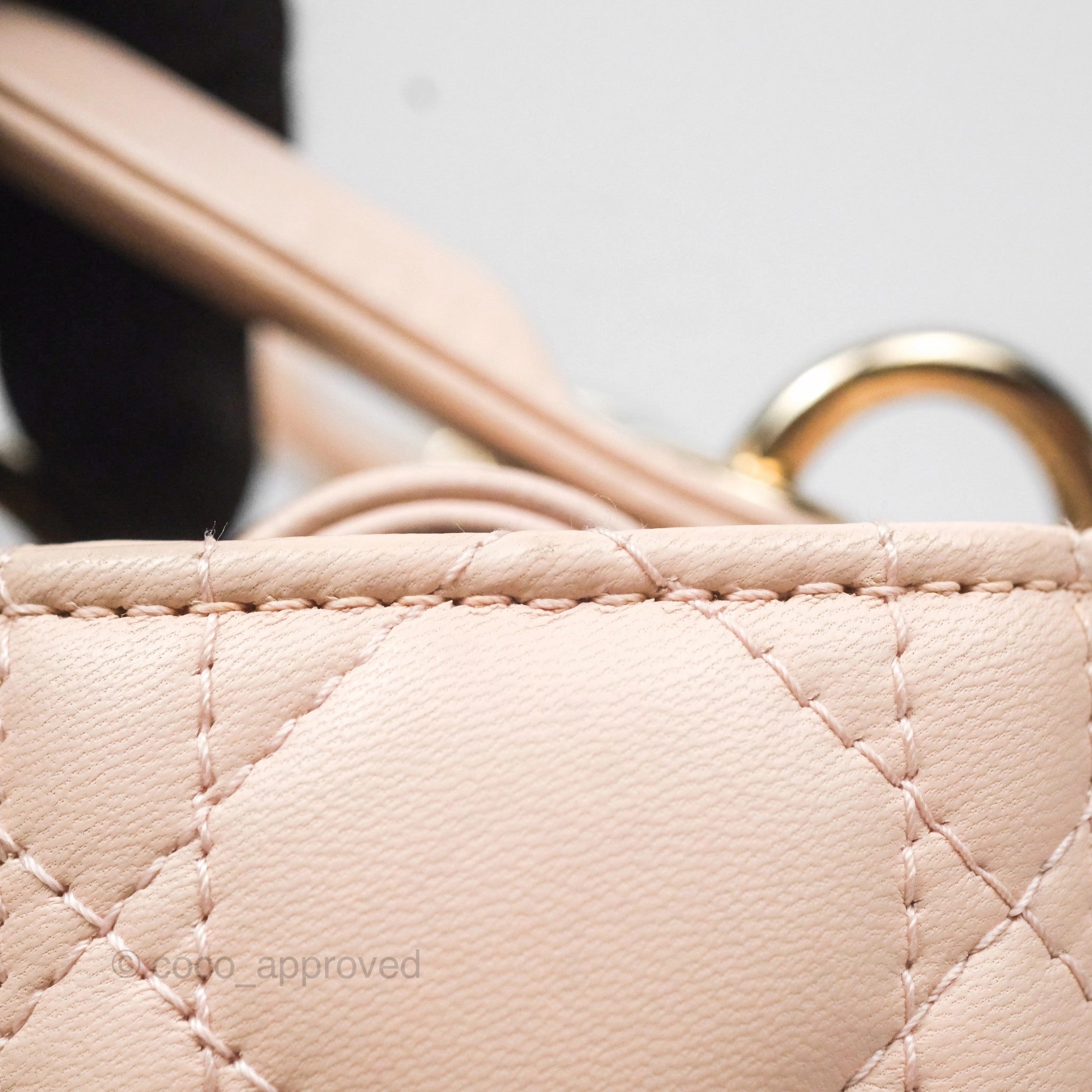 Christian Dior Lambskin My ABCDior Lady Dior Pink Gold Hardware
