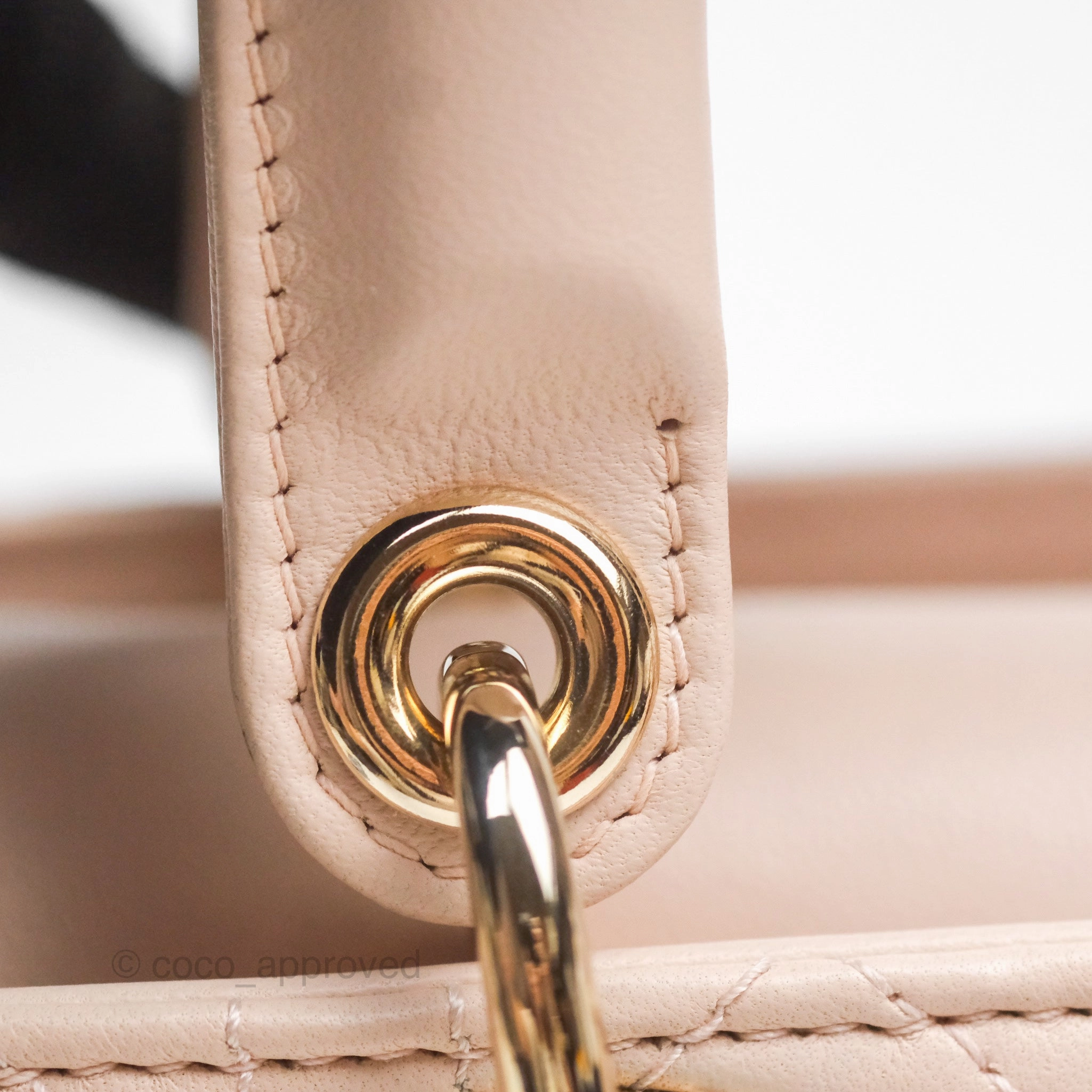 Christian Dior Lambskin My ABCDior Lady Dior Pink Gold Hardware