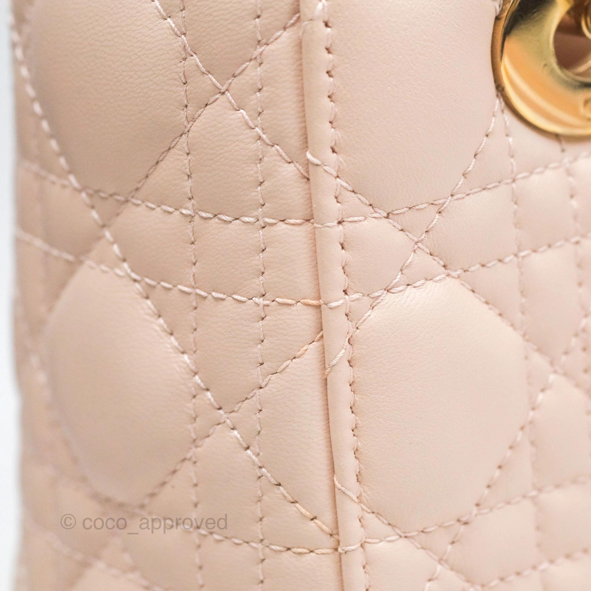 Christian Dior Lambskin My ABCDior Lady Dior Pink Gold Hardware