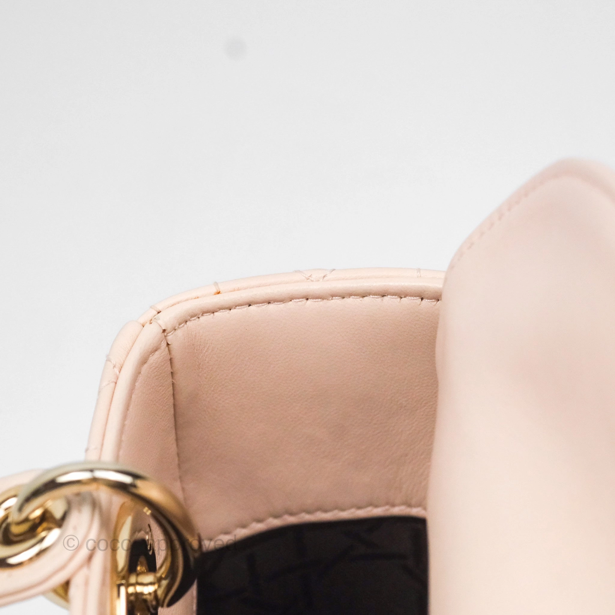 Christian Dior Lambskin My ABCDior Lady Dior Pink Gold Hardware