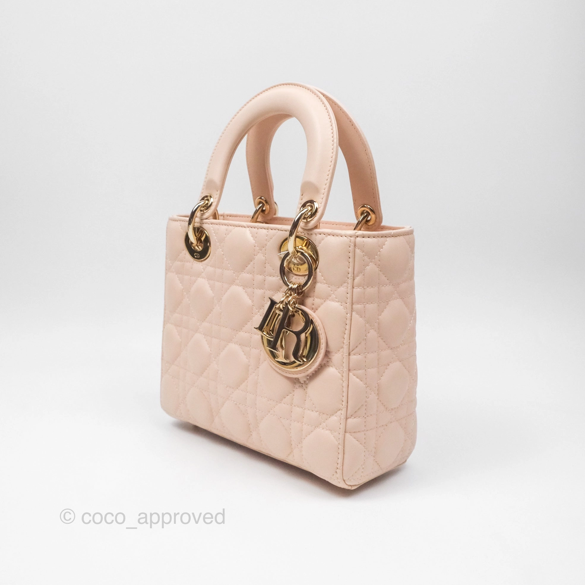 Christian Dior Lambskin My ABCDior Lady Dior Pink Gold Hardware