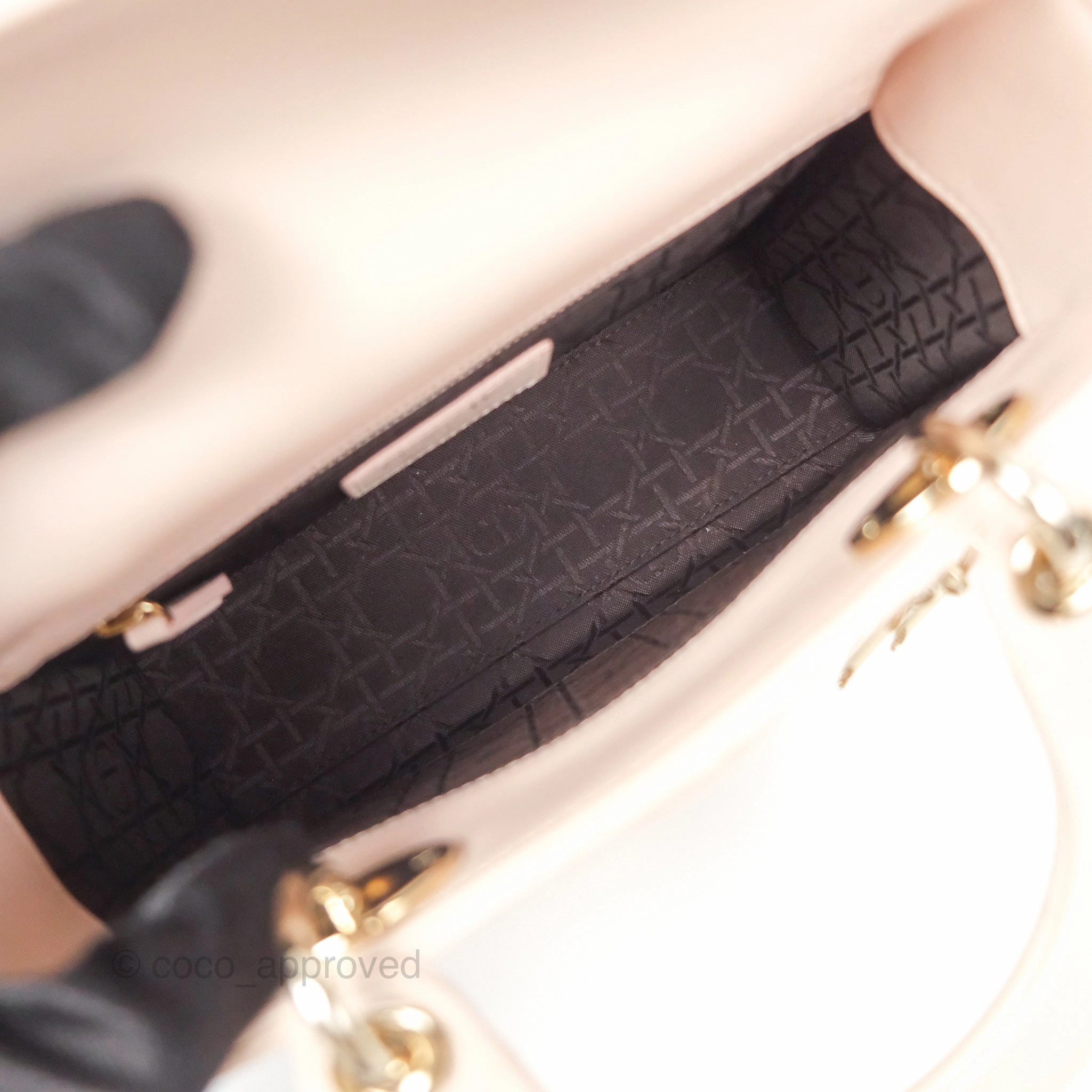 Christian Dior Lambskin My ABCDior Lady Dior Pink Gold Hardware