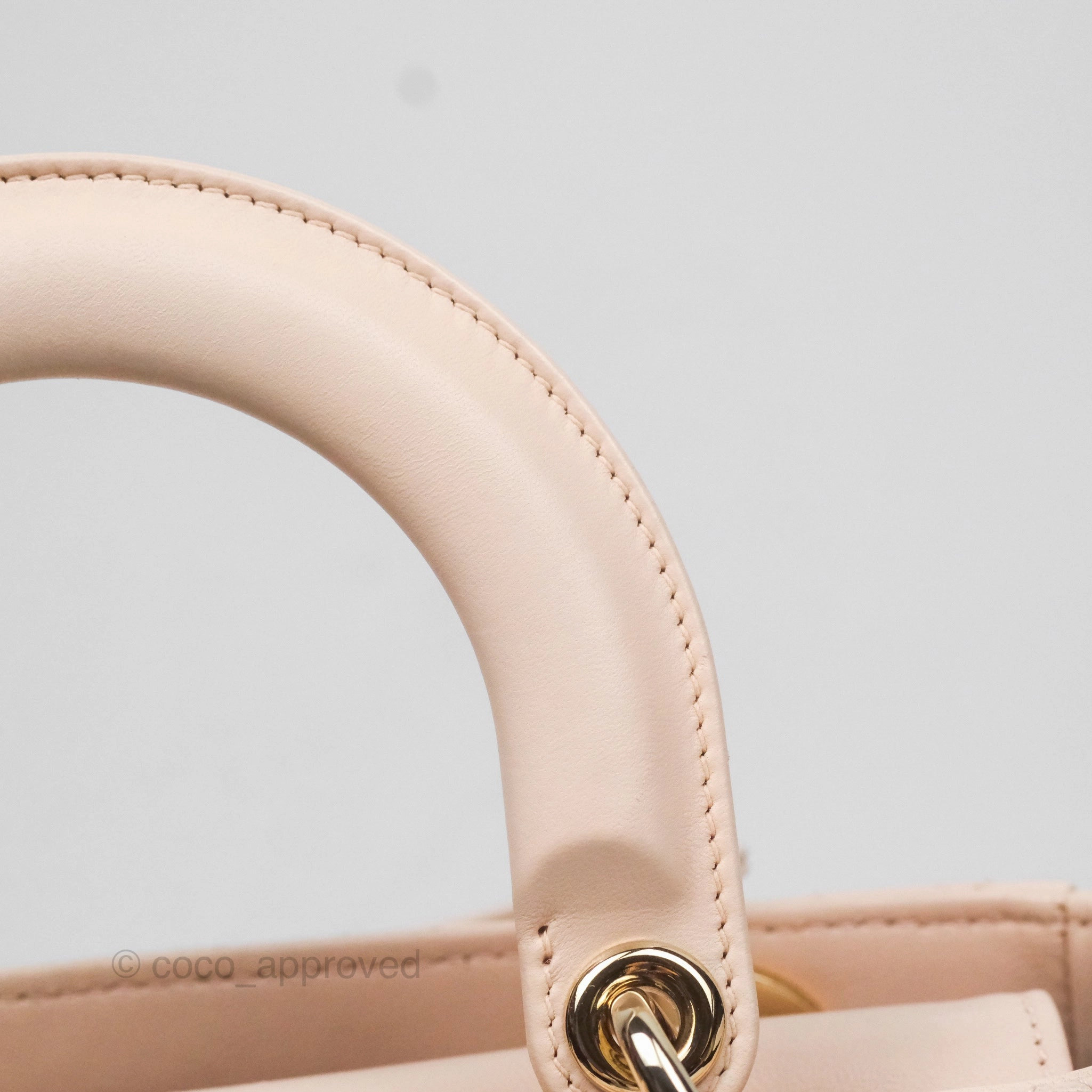 Christian Dior Lambskin My ABCDior Lady Dior Pink Gold Hardware