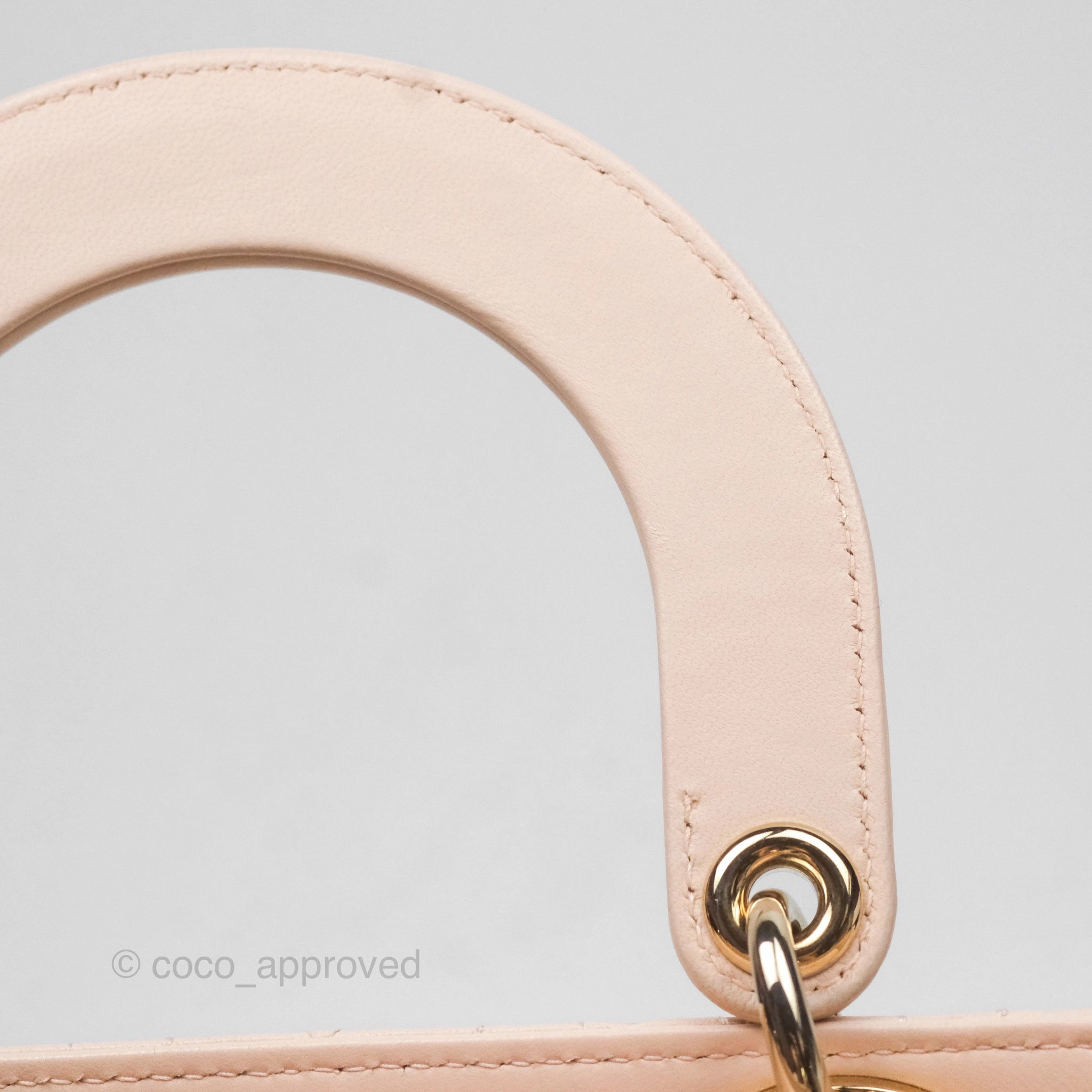Christian Dior Lambskin My ABCDior Lady Dior Pink Gold Hardware