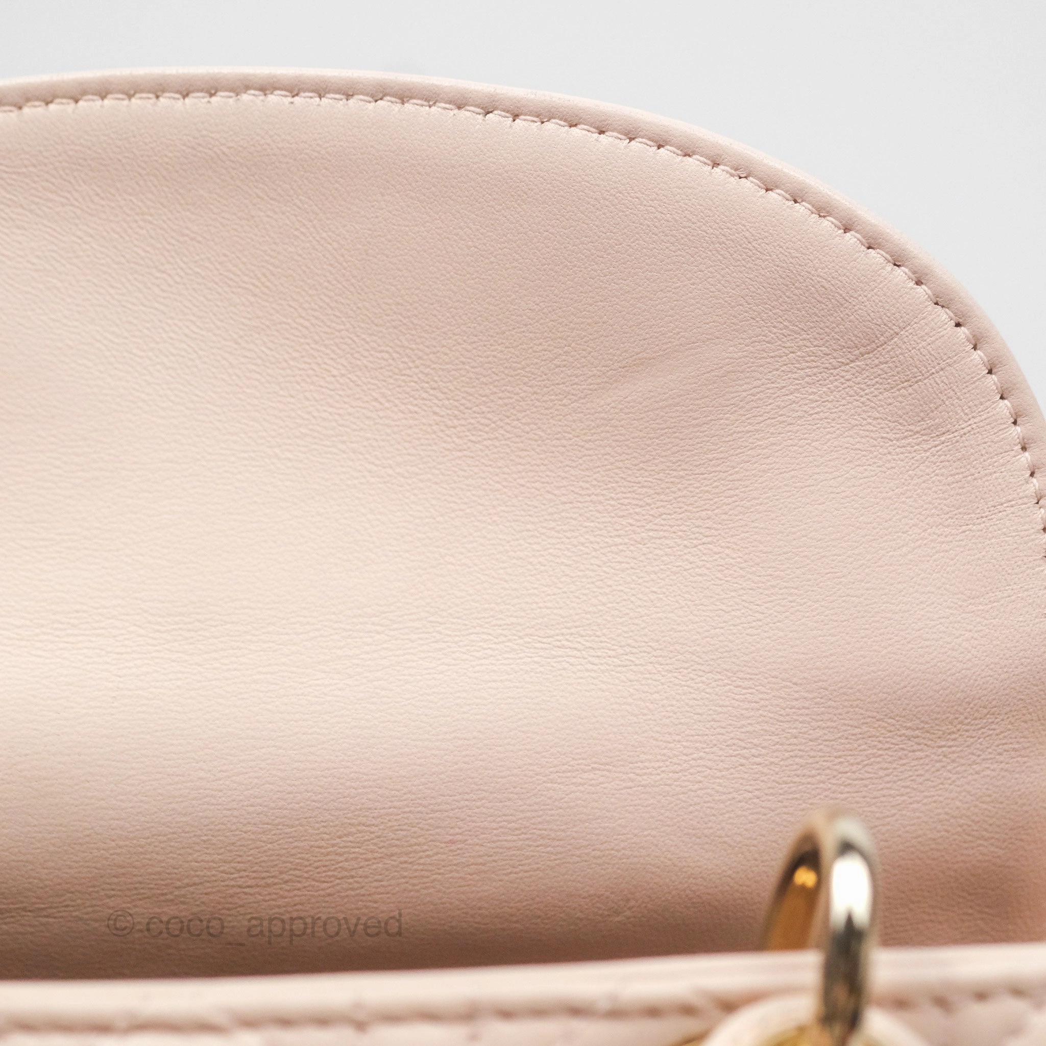 Christian Dior Lambskin My ABCDior Lady Dior Pink Gold Hardware
