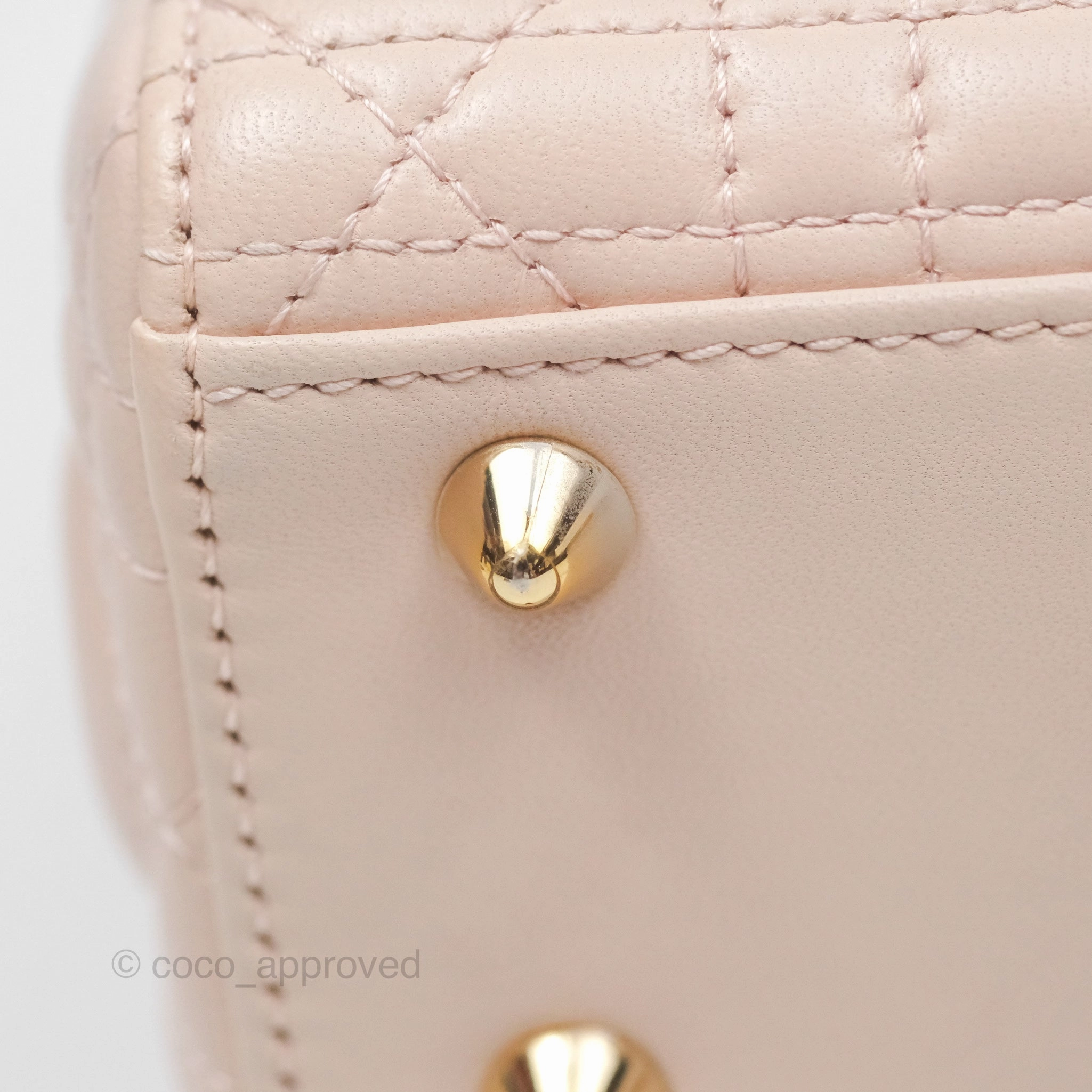 Christian Dior Lambskin My ABCDior Lady Dior Pink Gold Hardware