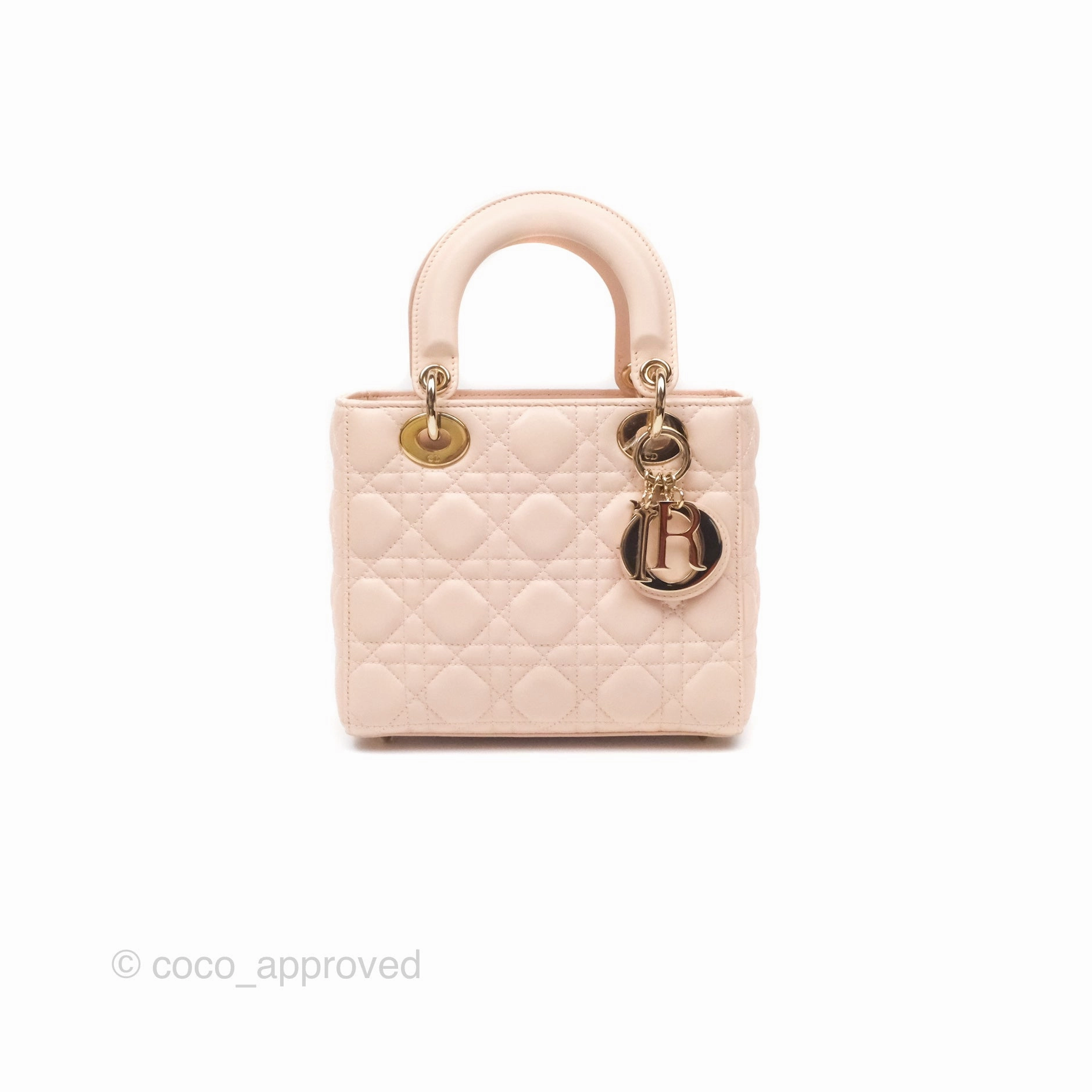Christian Dior Lambskin My ABCDior Lady Dior Pink Gold Hardware
