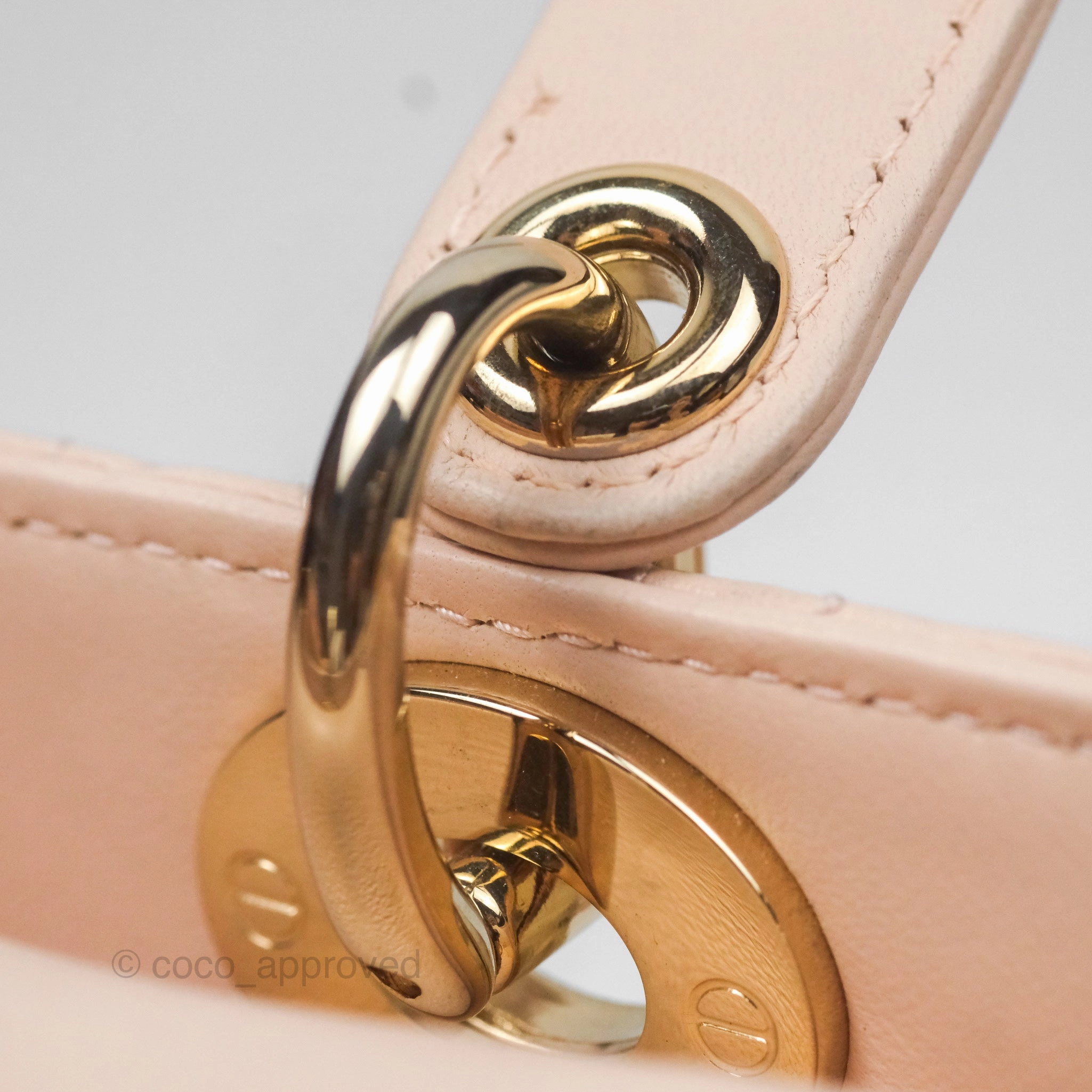 Christian Dior Lambskin My ABCDior Lady Dior Pink Gold Hardware