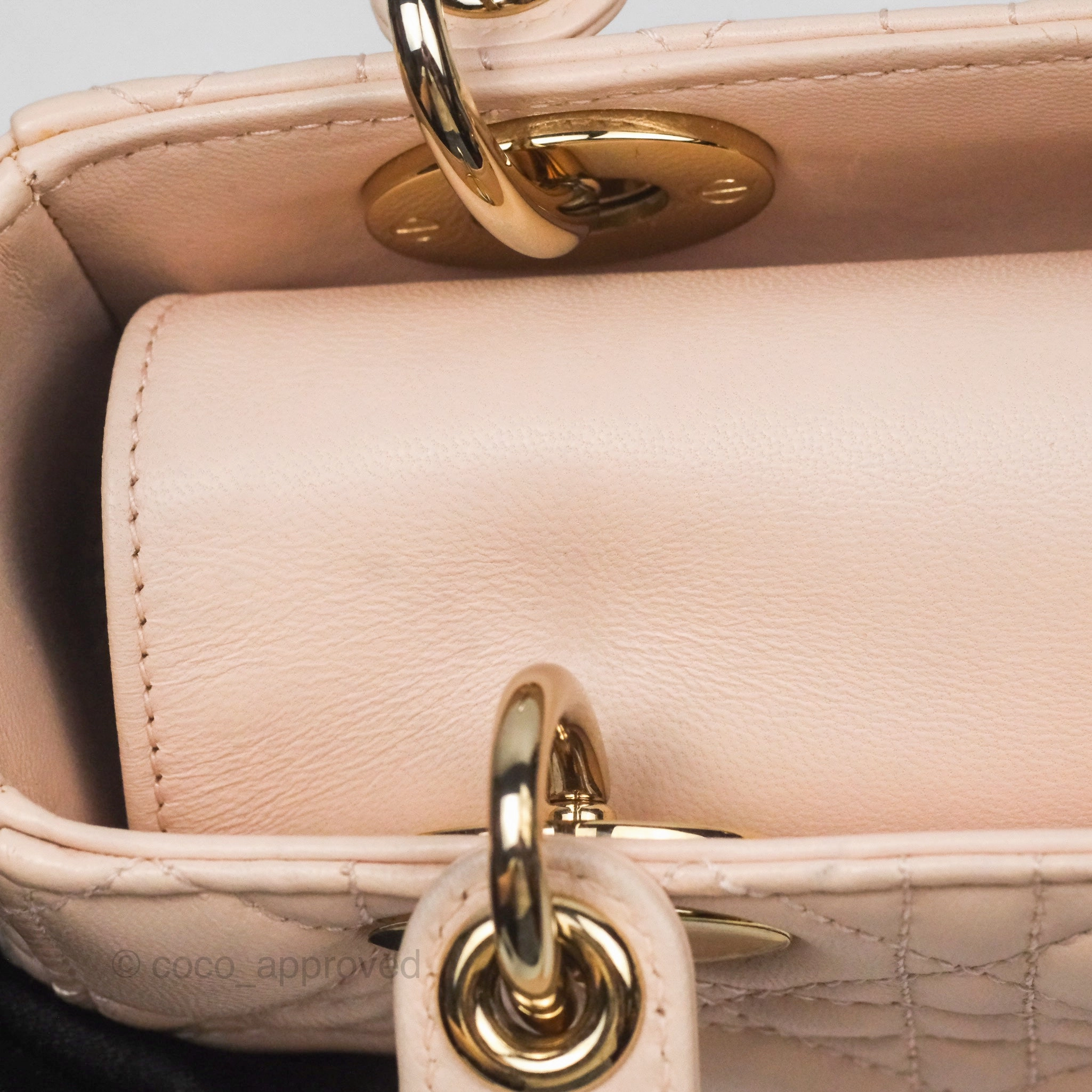 Christian Dior Lambskin My ABCDior Lady Dior Pink Gold Hardware