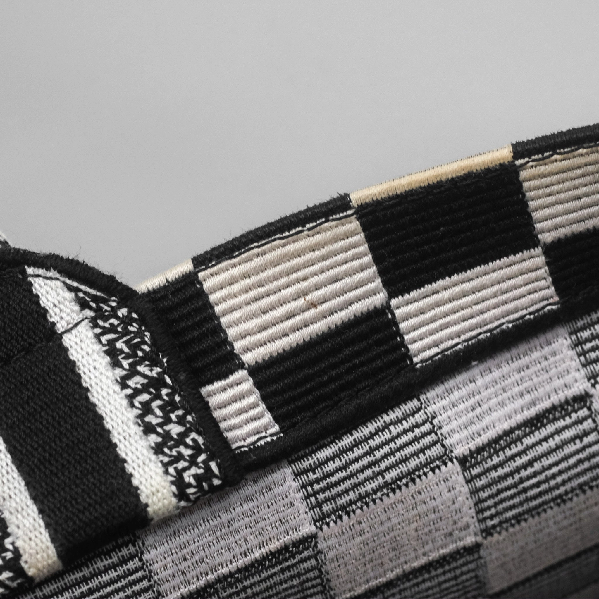 Christian Dior Large Book Tote Checkered Black/ White Canvas