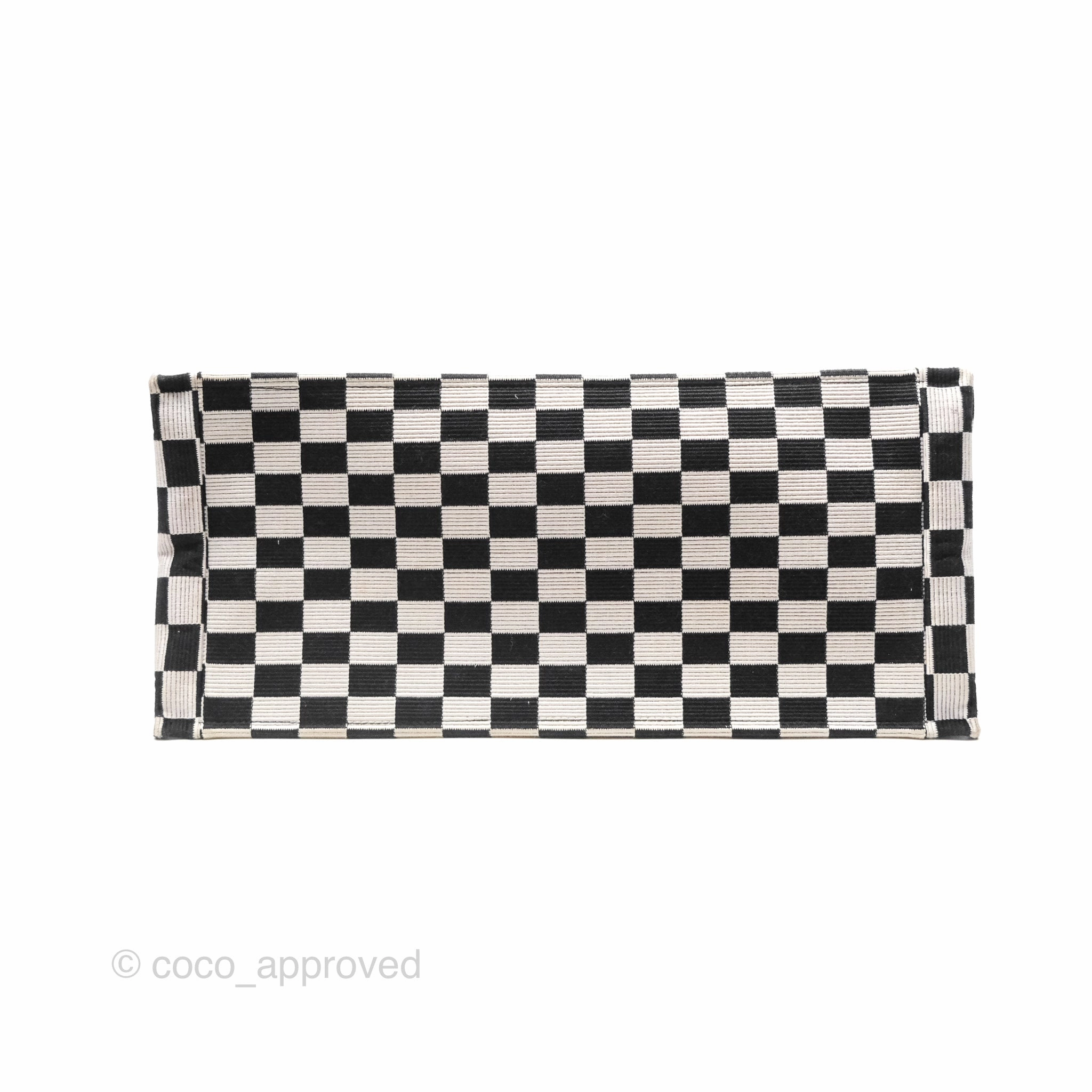 Christian Dior Large Book Tote Checkered Black/ White Canvas