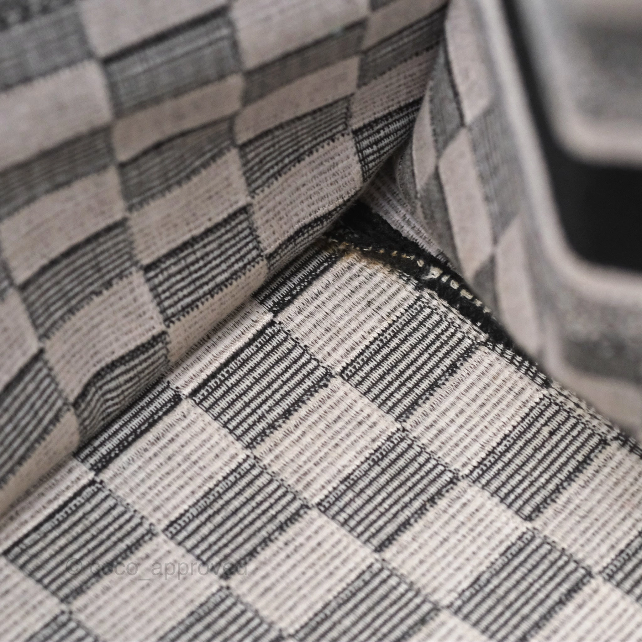 Christian Dior Large Book Tote Checkered Black/ White Canvas