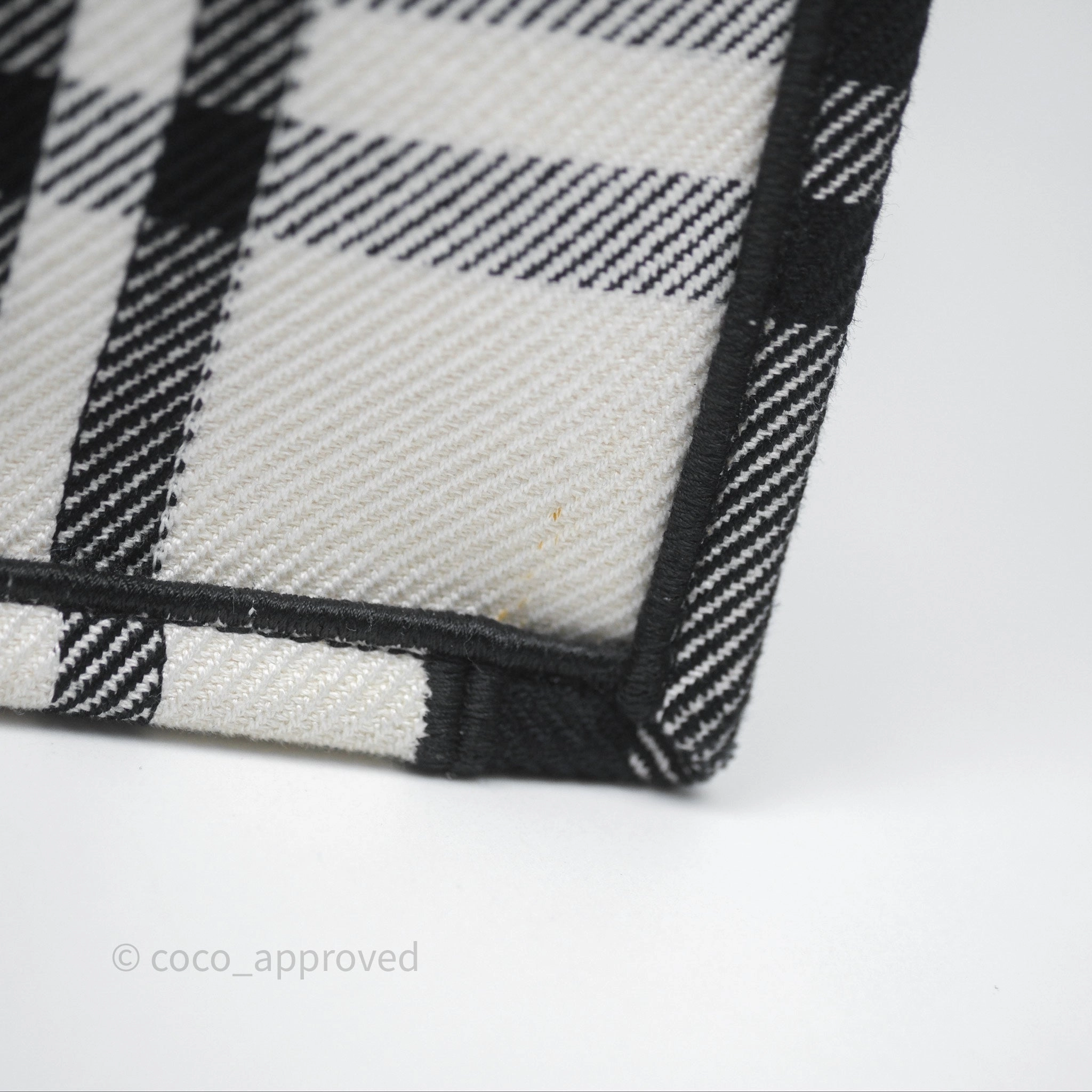 Christian Dior Large Check'n'Dior Book Tote Black/ White Canvas