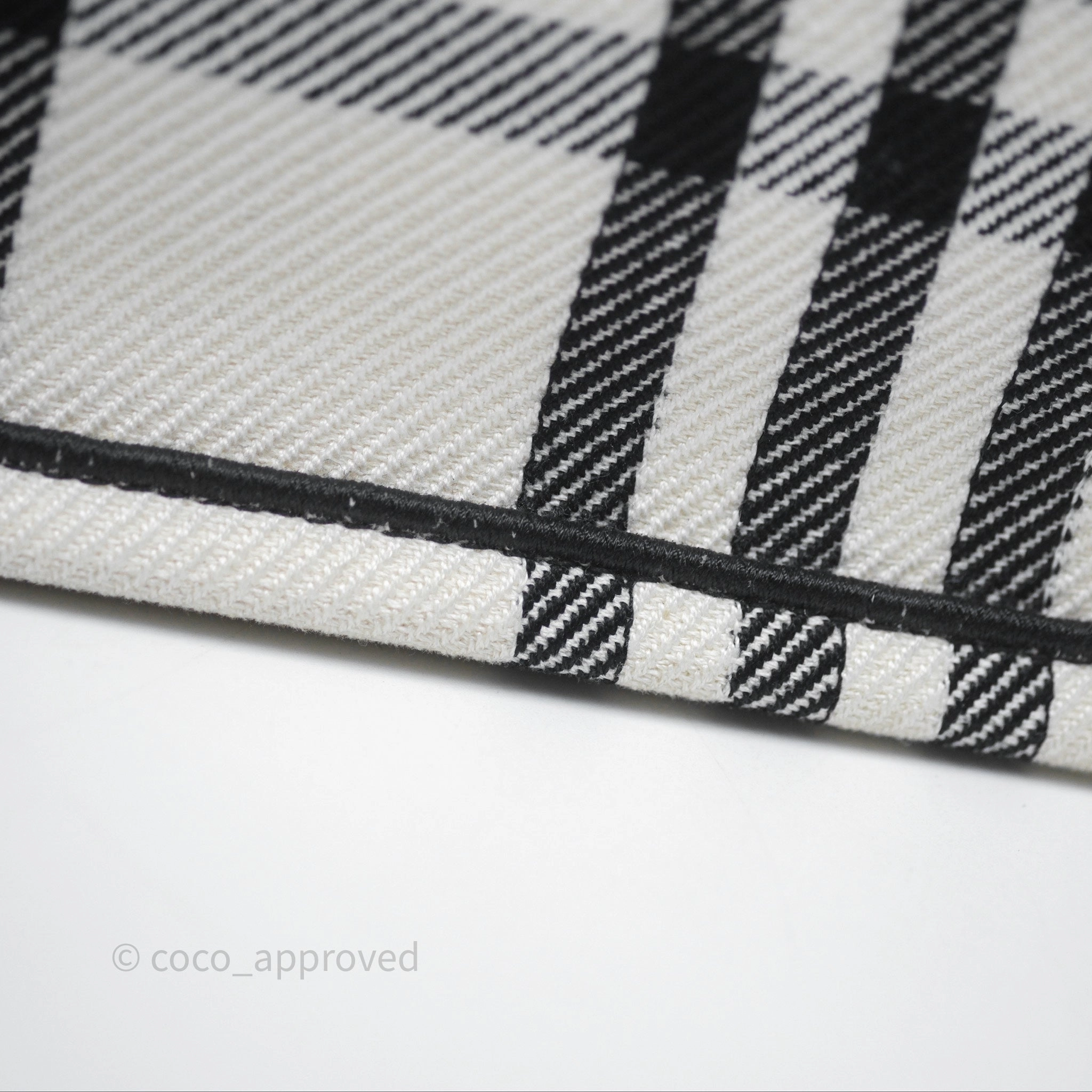 Christian Dior Large Check'n'Dior Book Tote Black/ White Canvas