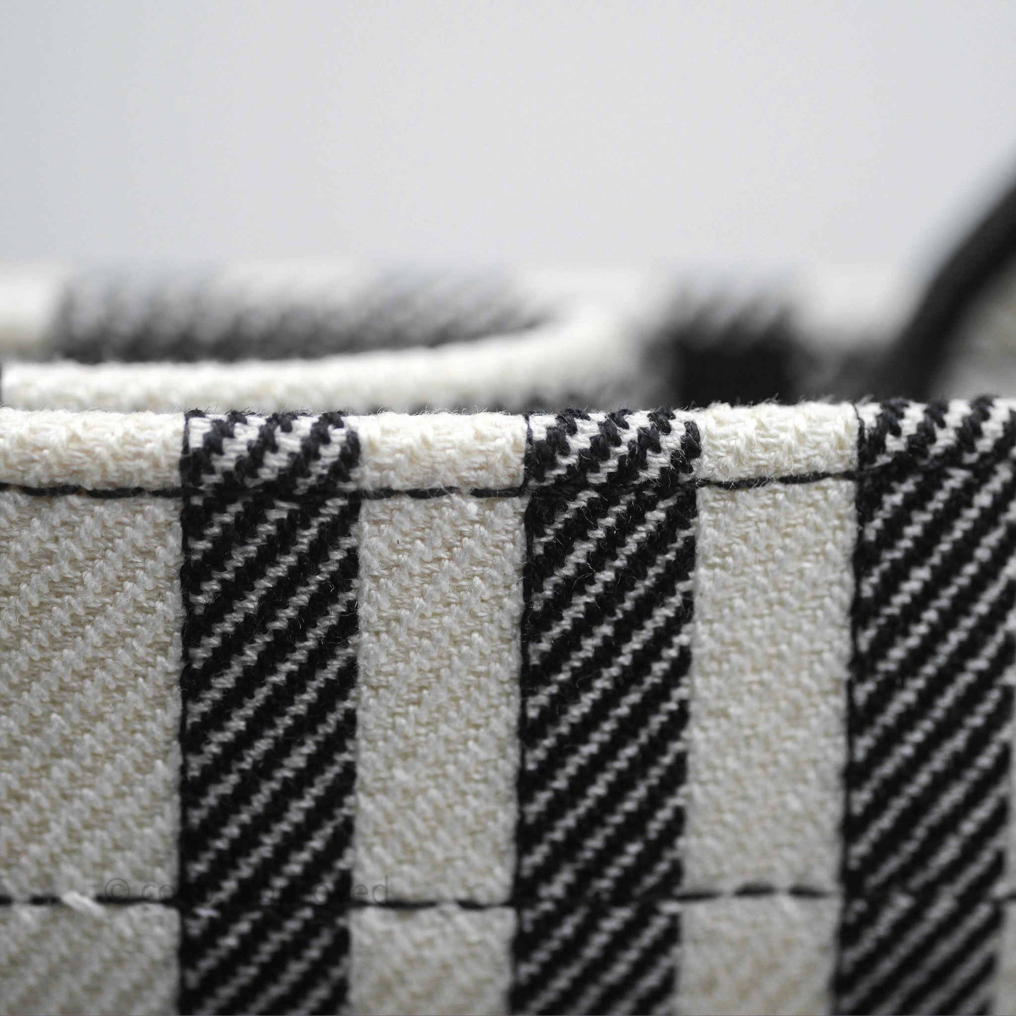 Christian Dior Large Check'n'Dior Book Tote Black/ White Canvas