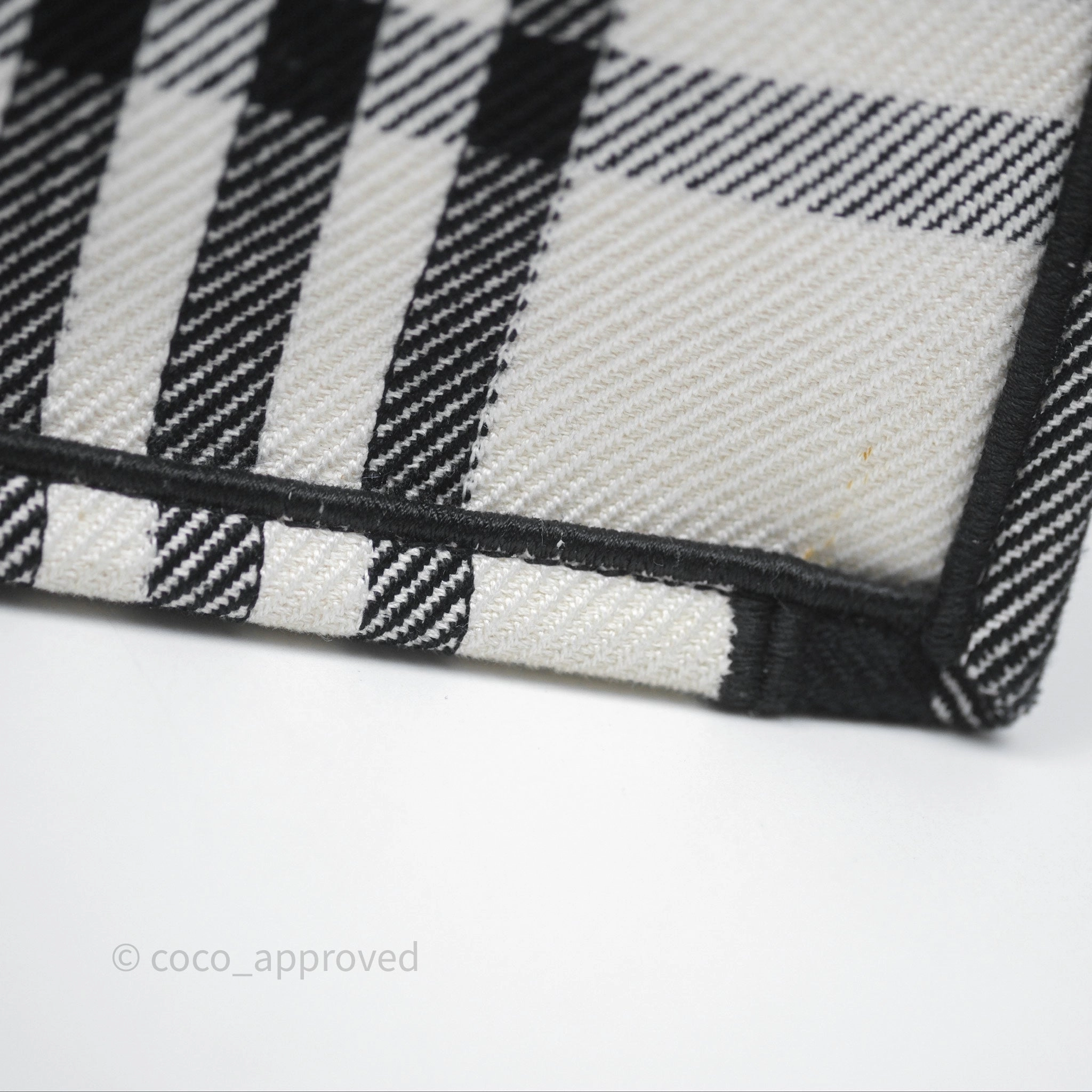 Christian Dior Large Check'n'Dior Book Tote Black/ White Canvas