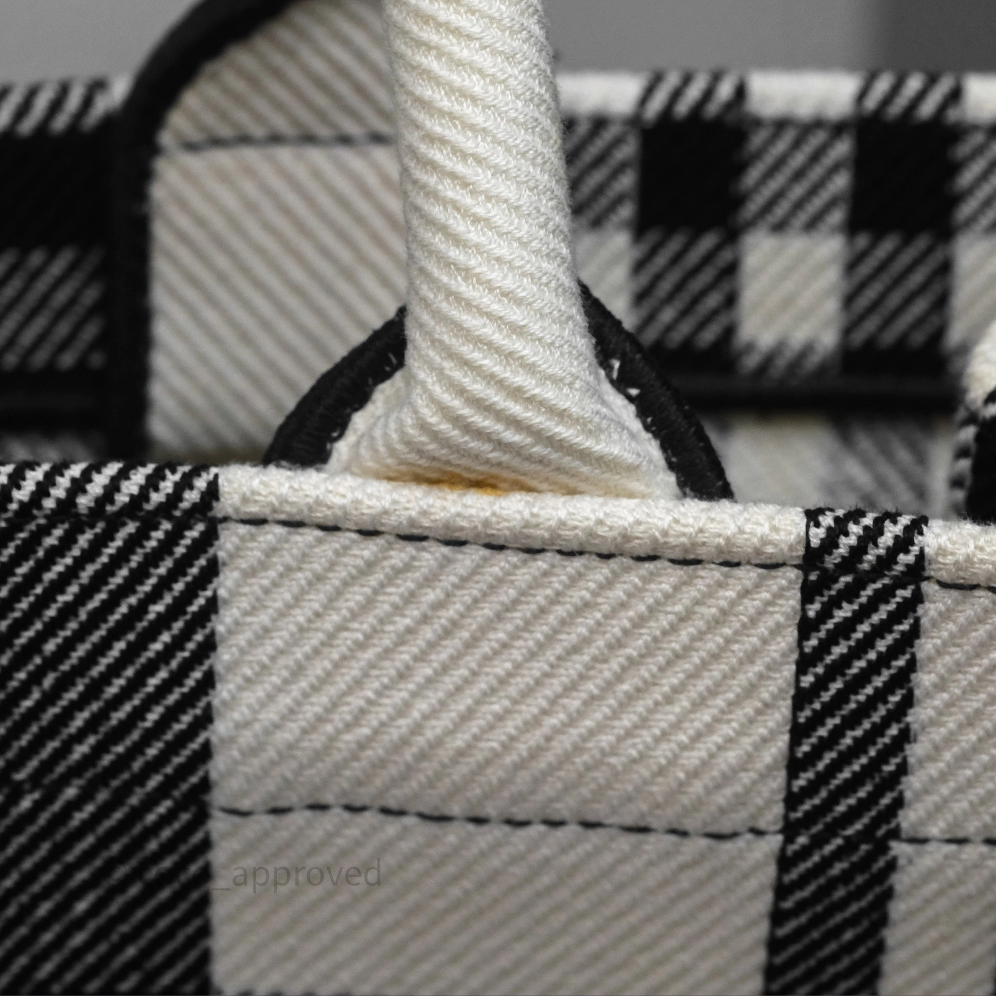 Christian Dior Large Check'n'Dior Book Tote Black/ White Canvas