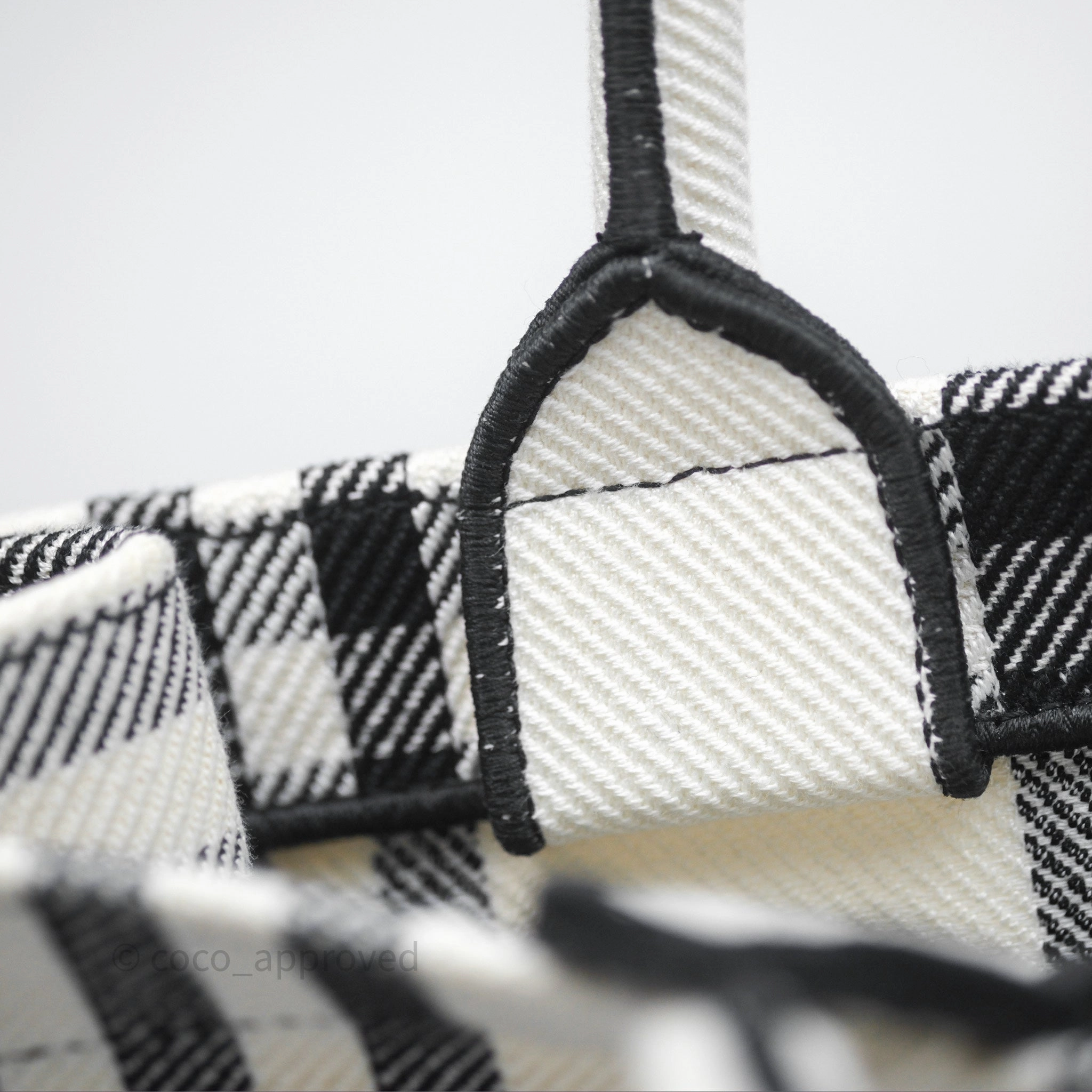 Christian Dior Large Check'n'Dior Book Tote Black/ White Canvas