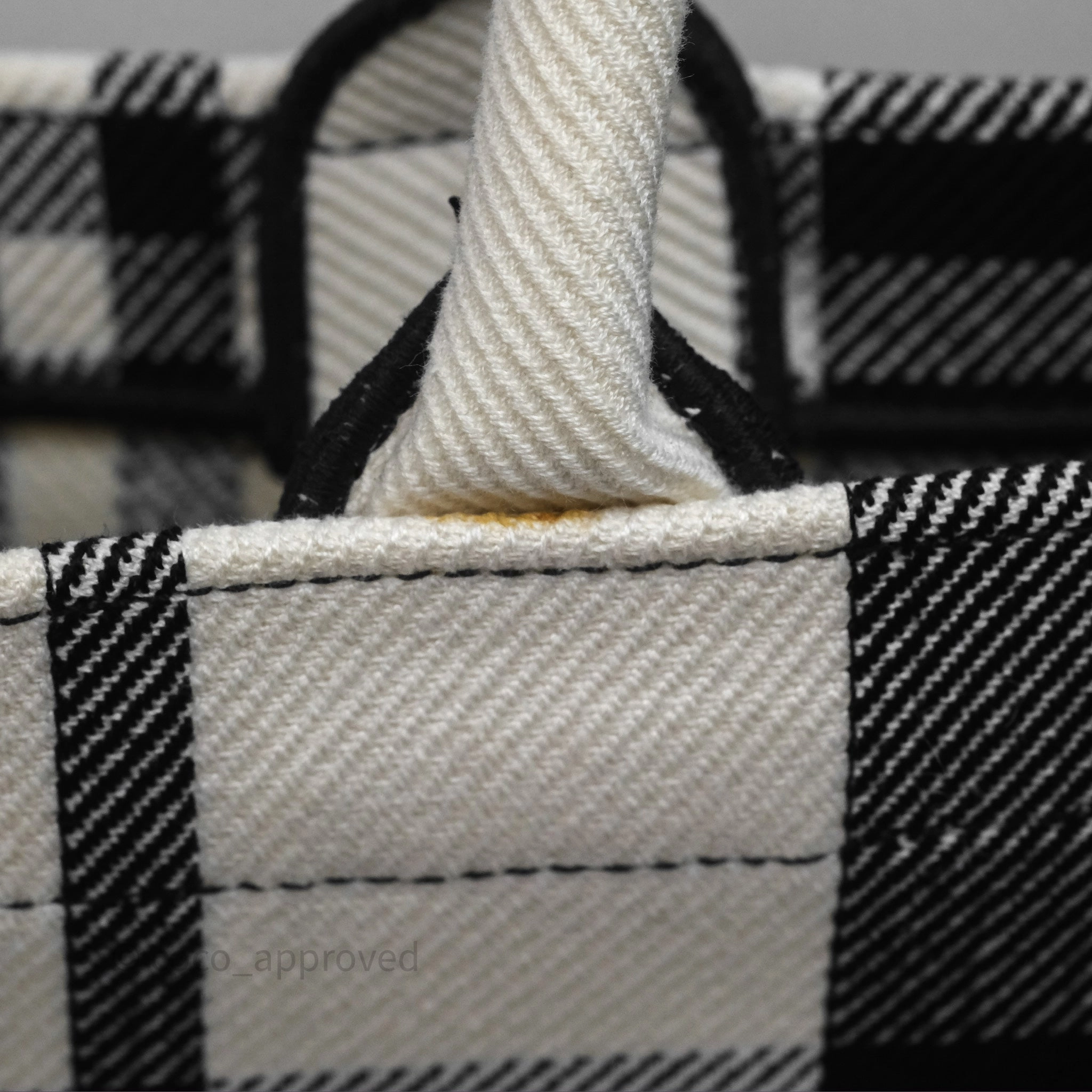 Christian Dior Large Check'n'Dior Book Tote Black/ White Canvas