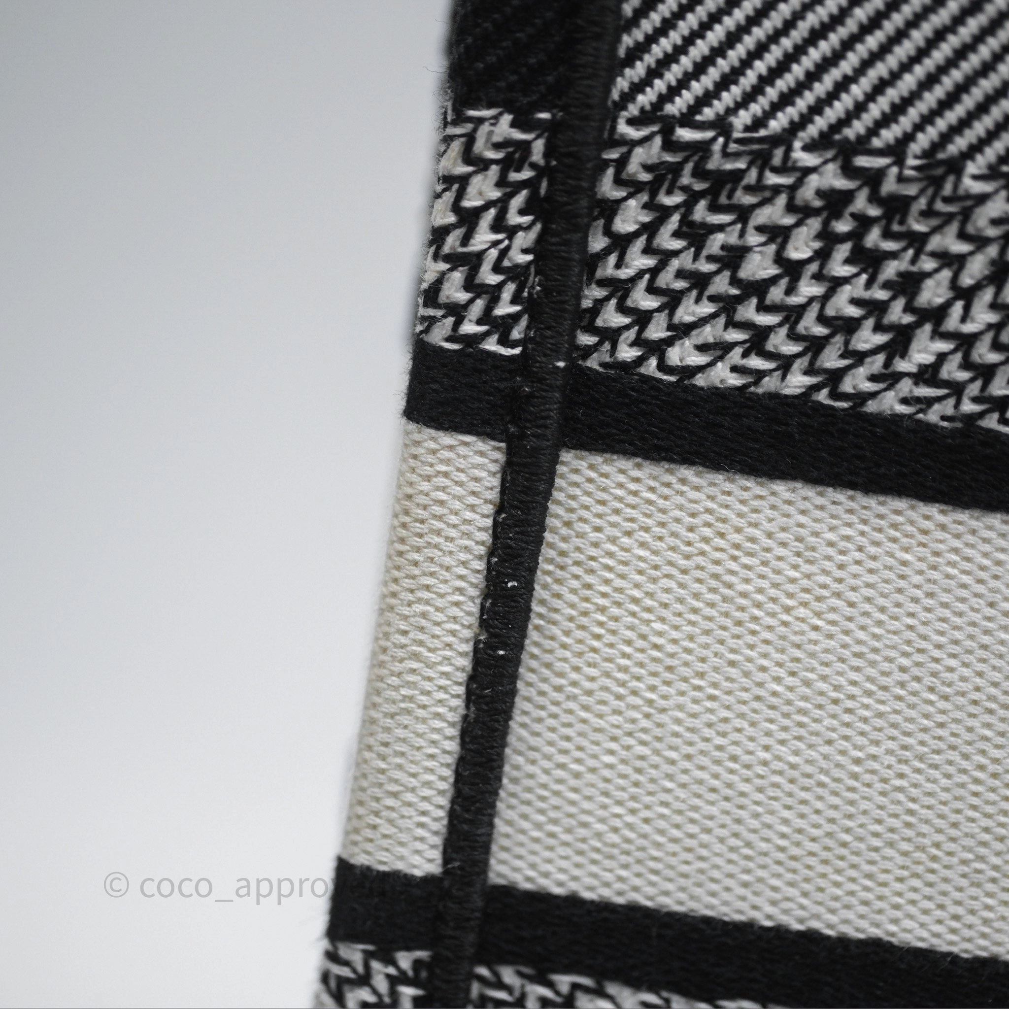 Christian Dior Large Check'n'Dior Book Tote Black/ White Canvas